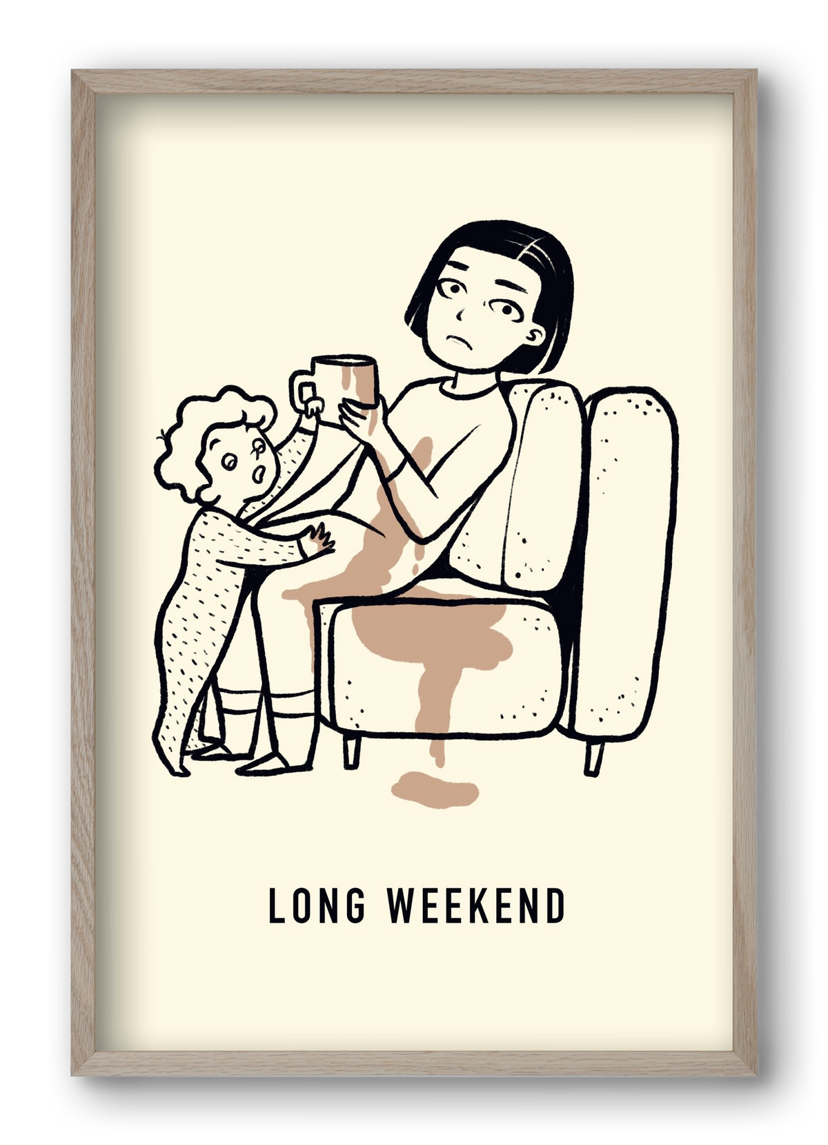 Long weekend, 40x60 cm (40x60 cm), Tölgy keret