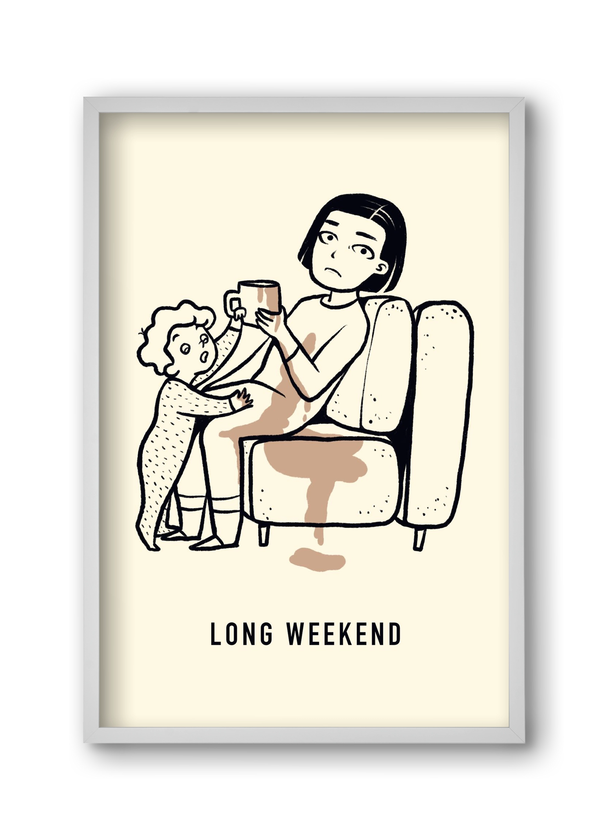 Long weekend, 30x45 cm (30x45 cm), Fehér keret