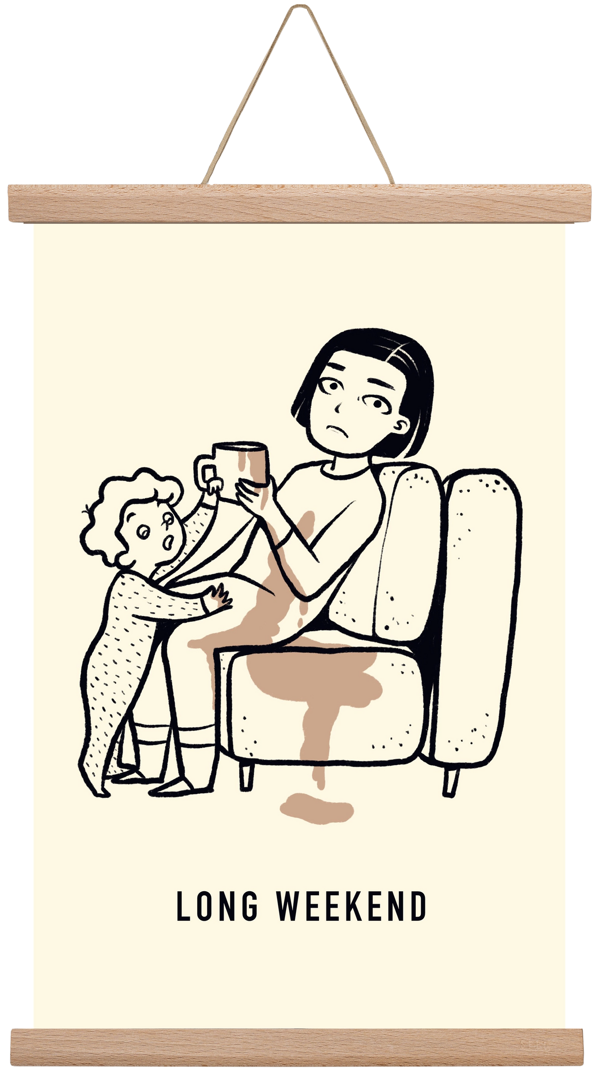 Long weekend, 30x45 cm (30x45 cm), Tölgy akasztó
