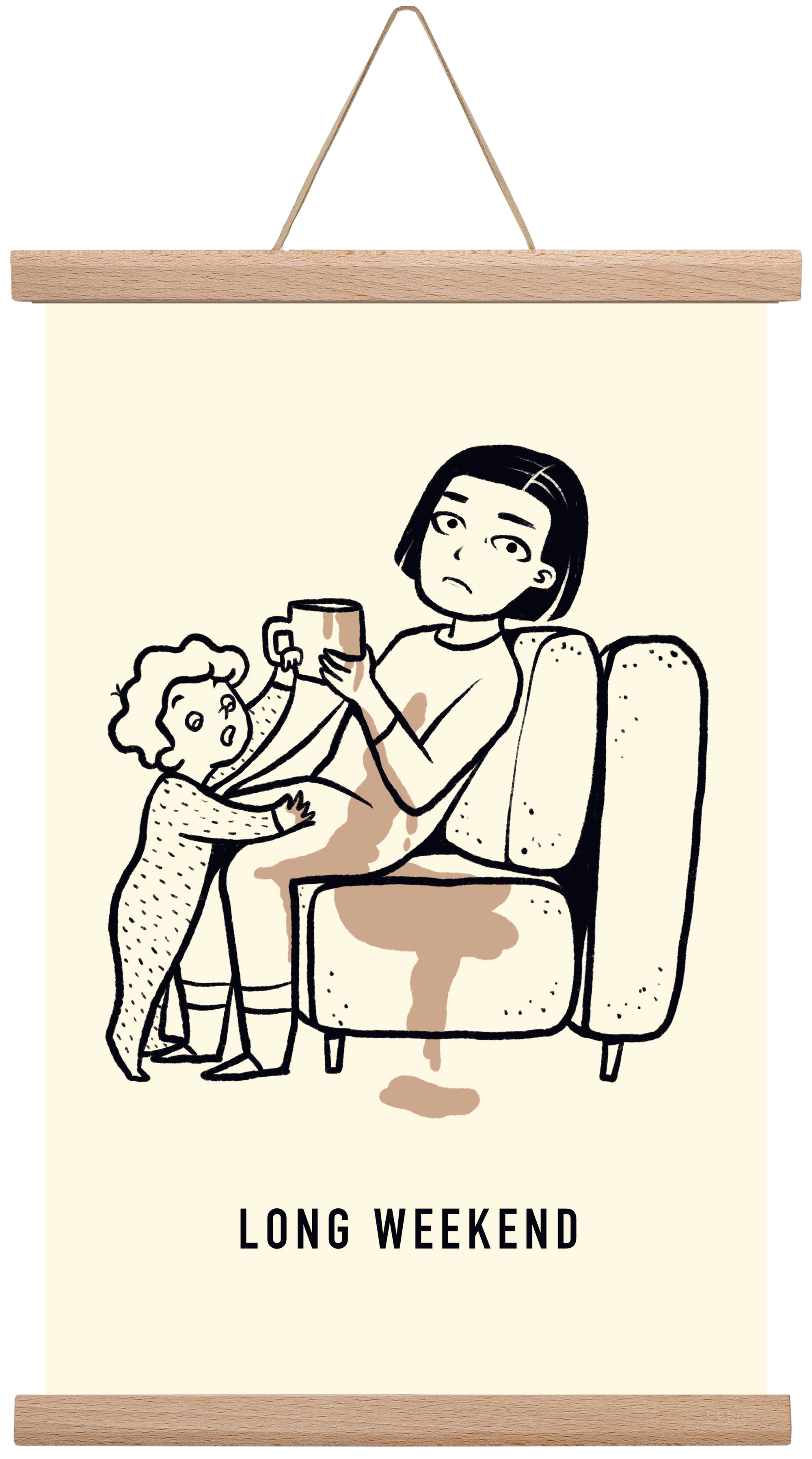 Long weekend, 30x45 cm (30x45 cm), Tölgy akasztó