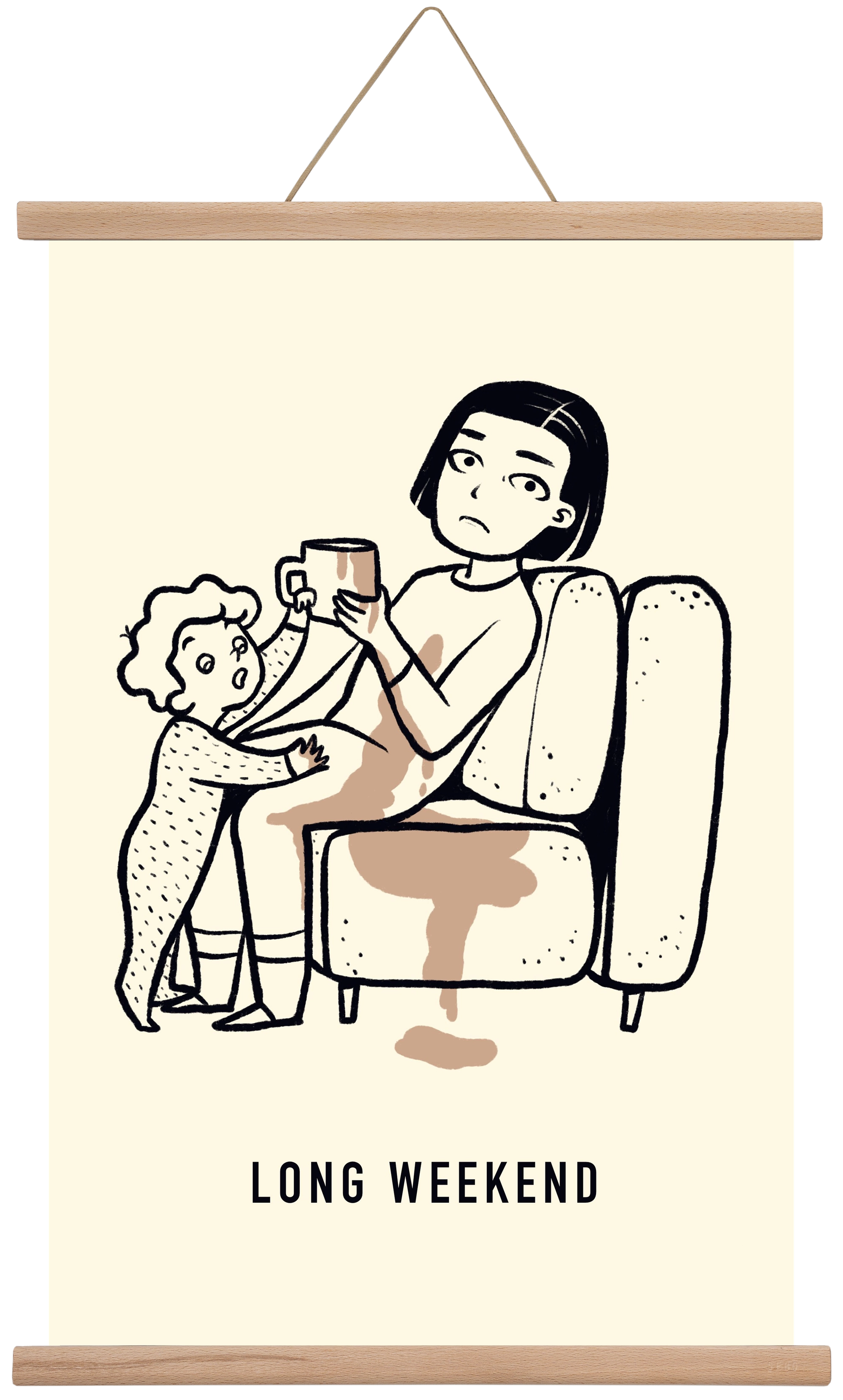 Long weekend, 40x60 cm (40x60 cm), Tölgy akasztó