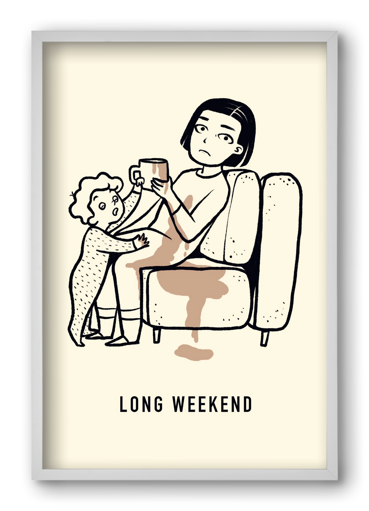 Long weekend, 40x60 cm (40x60 cm), Fehér keret