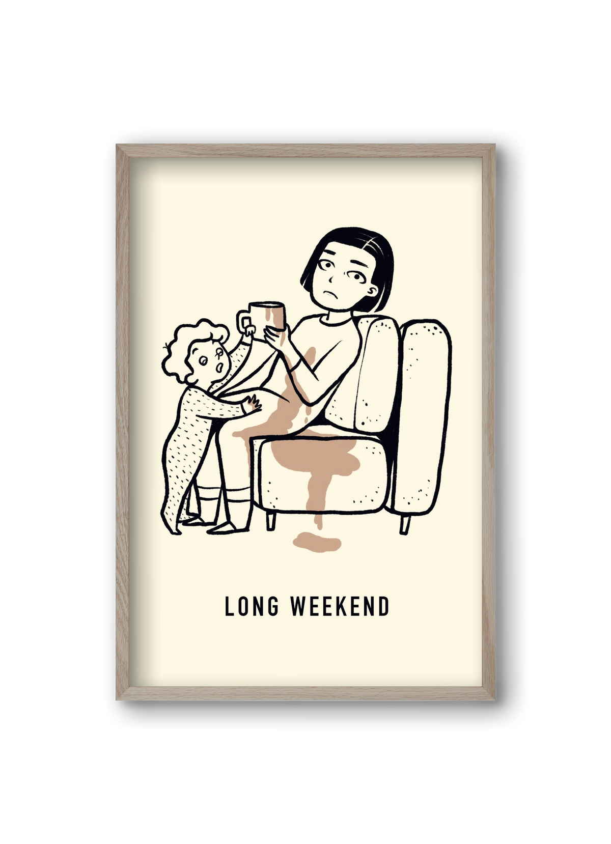 Long weekend, 20x30 cm (20x30 cm), Tölgy keret