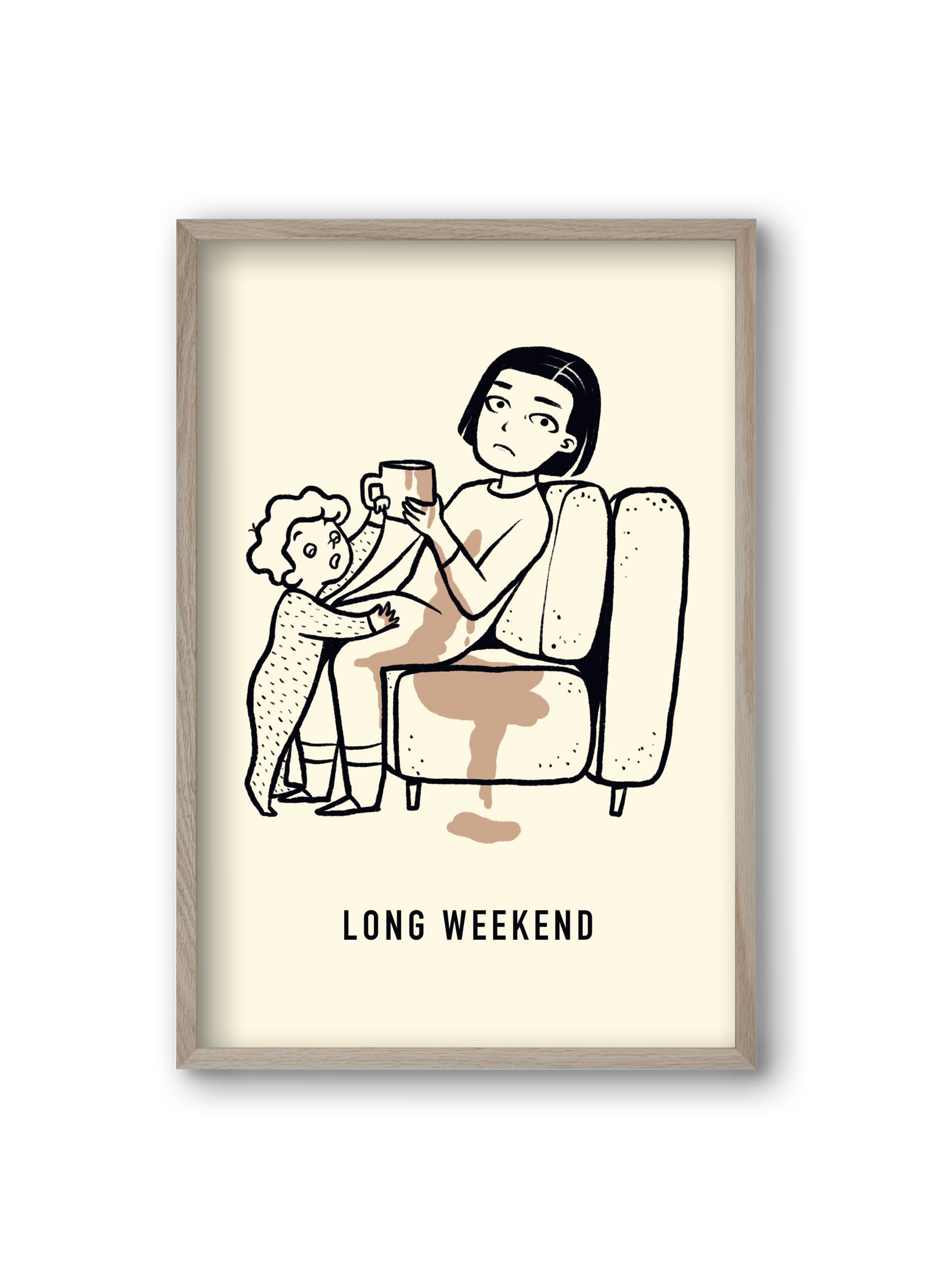 Long weekend, 20x30 cm (20x30 cm), Tölgy keret