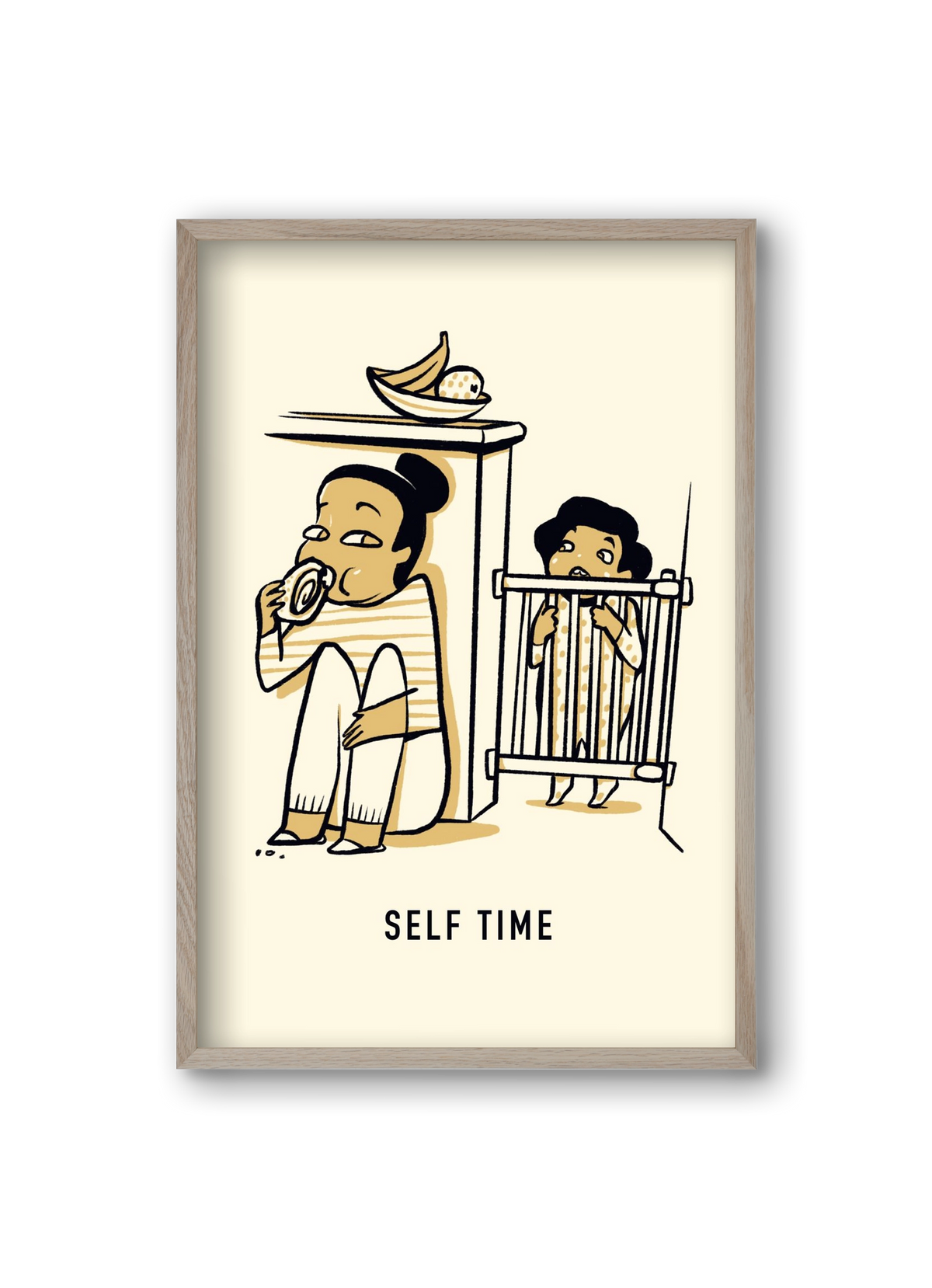 Self time, 20x30 cm (20x30 cm), Tölgy keret