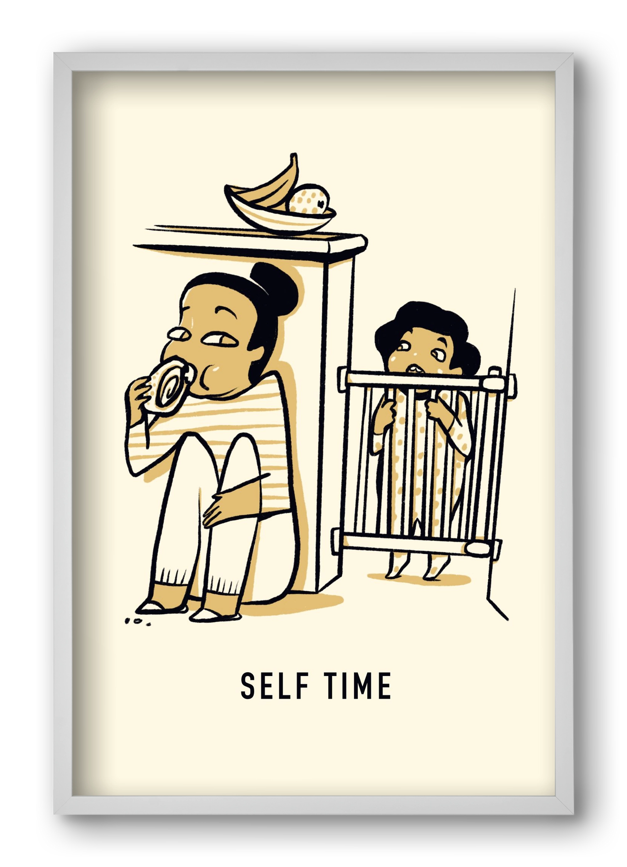 Self time, 40x60 cm (40x60 cm), Fehér keret