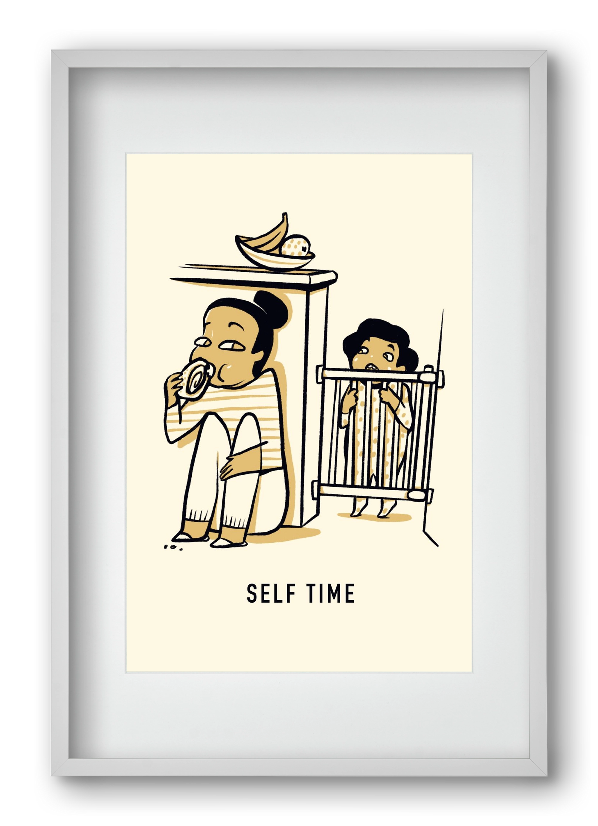 Self time, 40x60 cm (30x45 cm), Fehér keret, paszpartuval