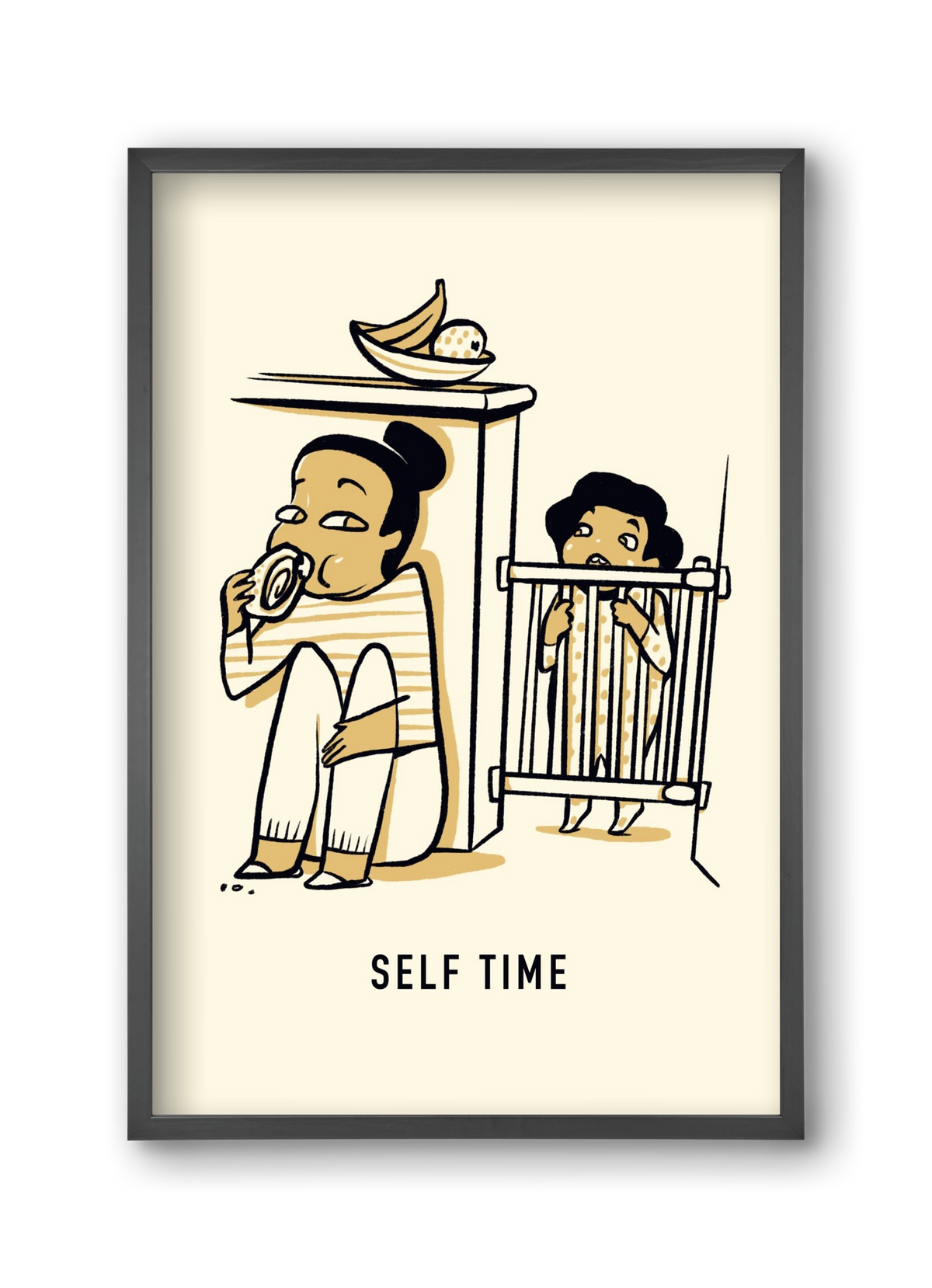 Self time, 30x45 cm (30x45 cm), Fekete keret