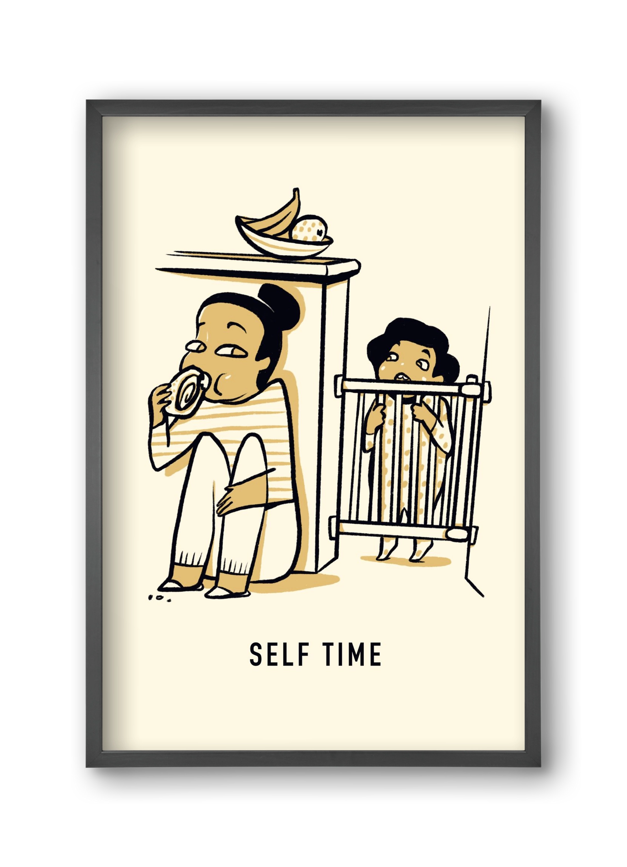 Self time, 30x45 cm (30x45 cm), Fekete keret