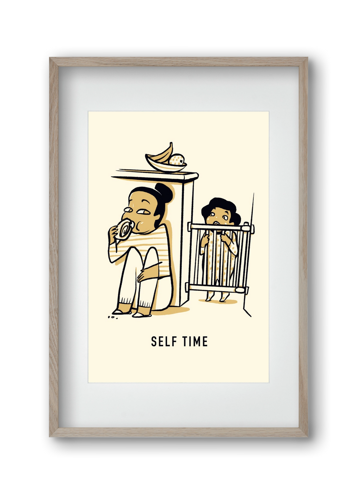 Self time, 30x45 cm (20x30 cm), Tölgy keret, paszpartuval