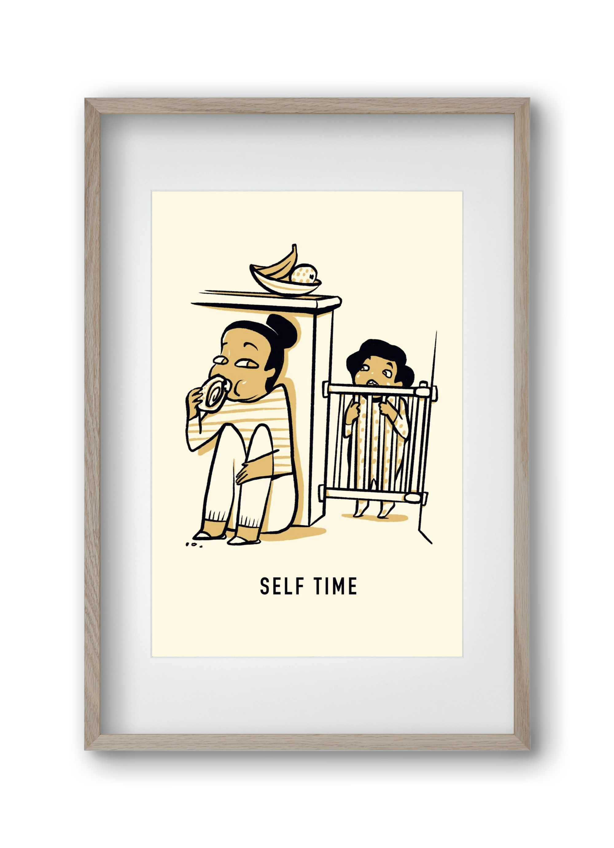 Self time, 30x45 cm (20x30 cm), Tölgy keret, paszpartuval