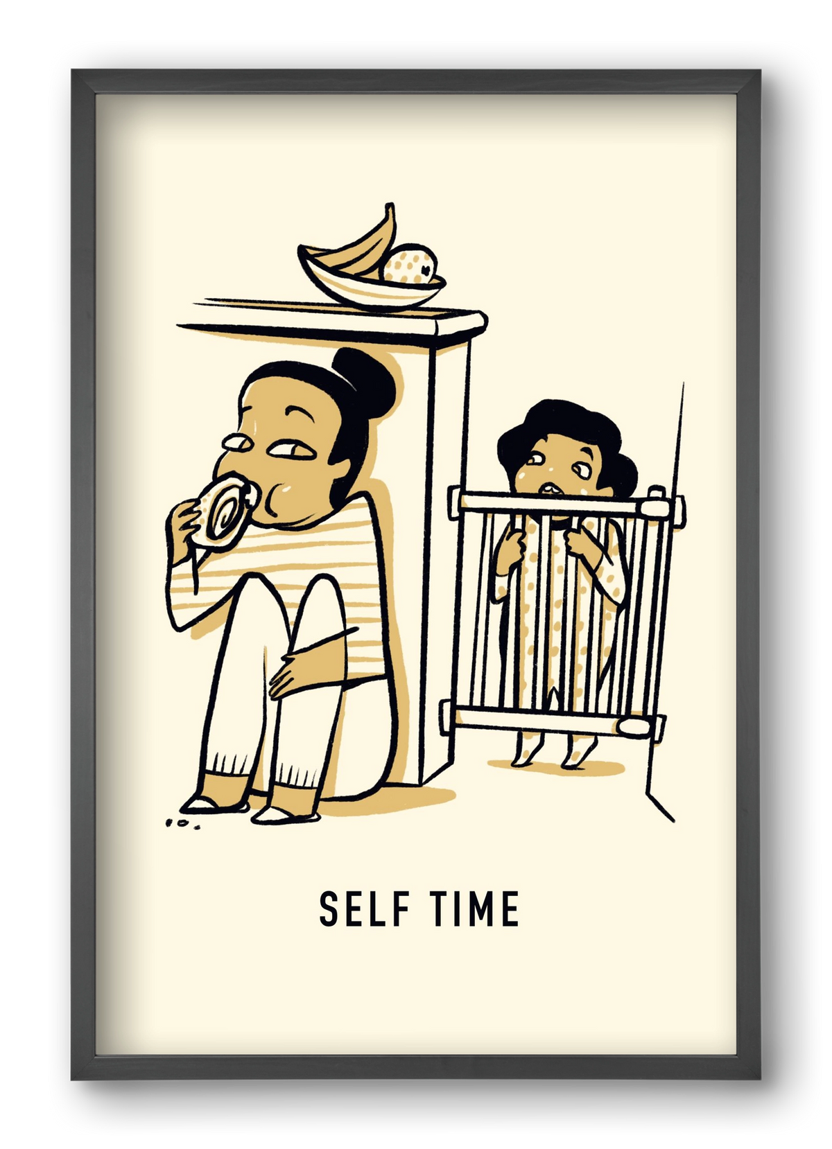 Self time, 40x60 cm (40x60 cm), Fekete keret