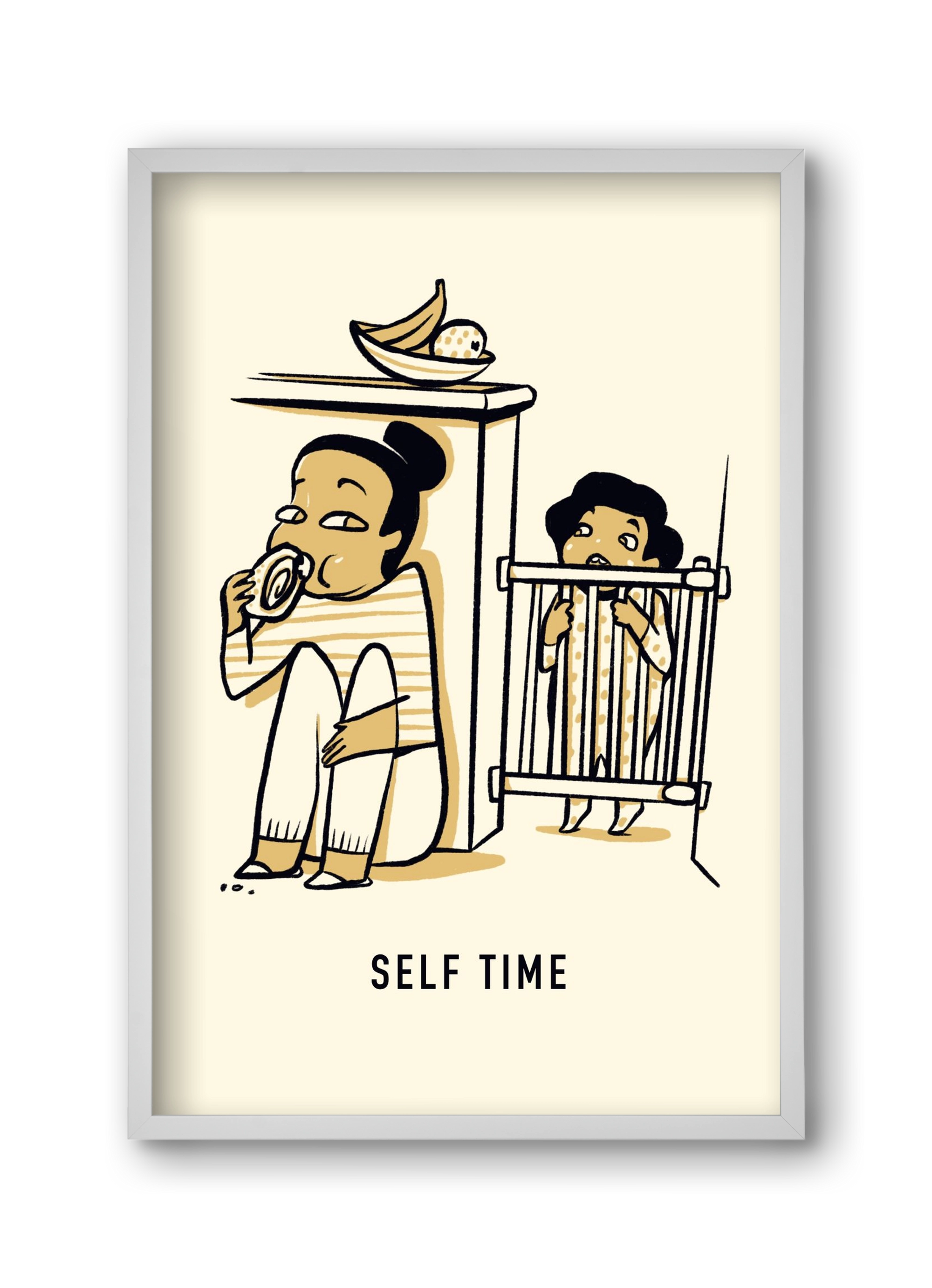 Self time, 30x45 cm (30x45 cm), Fehér keret