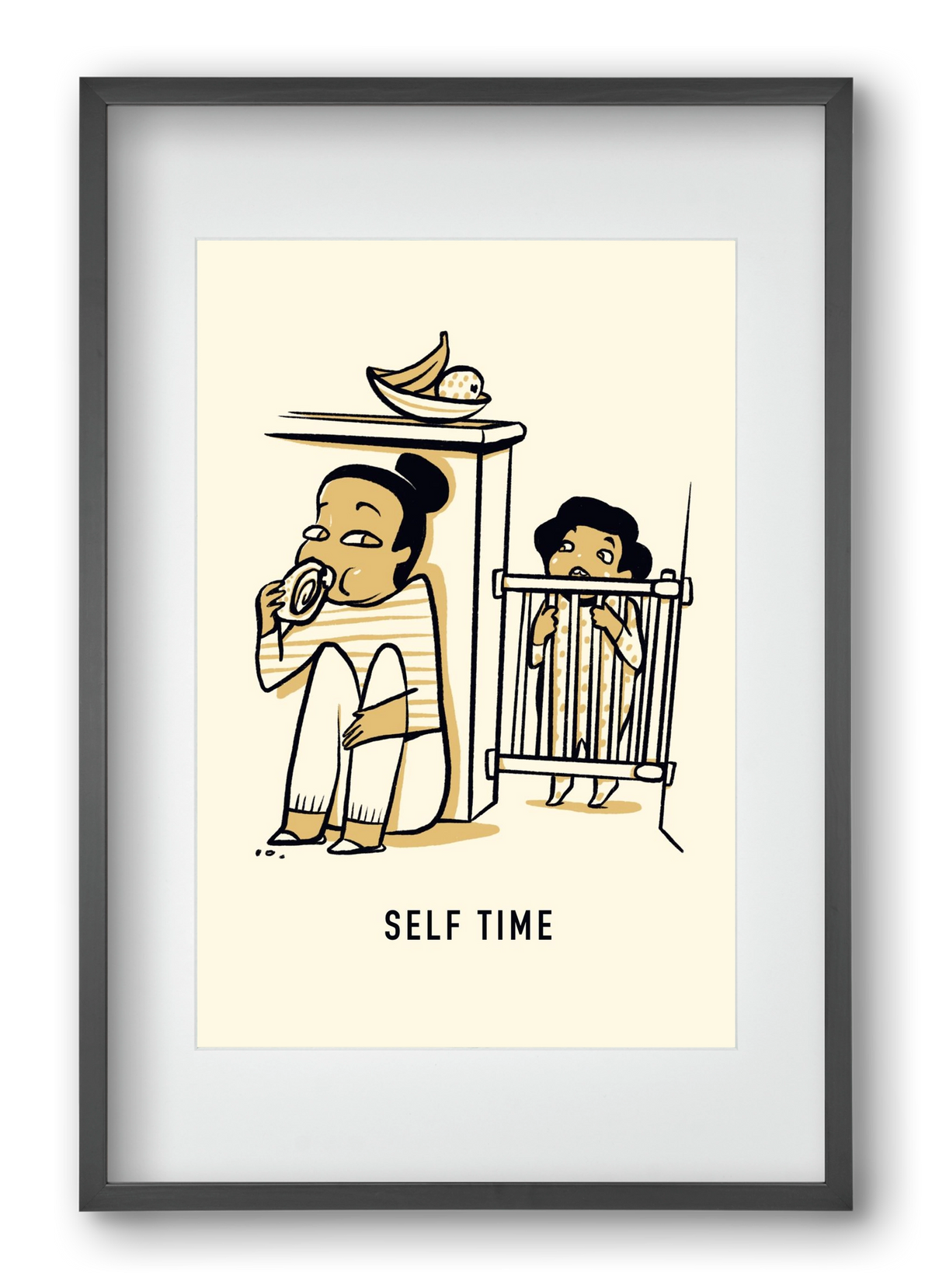 Self time, 40x60 cm (30x45 cm), Fekete keret, paszpartuval