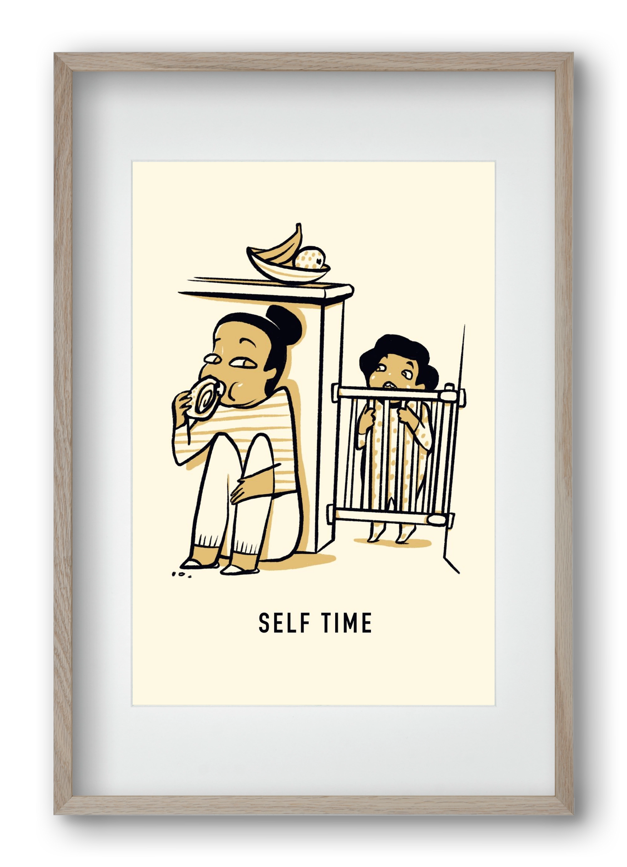 Self time, 40x60 cm (30x45 cm), Tölgy keret, paszpartuval