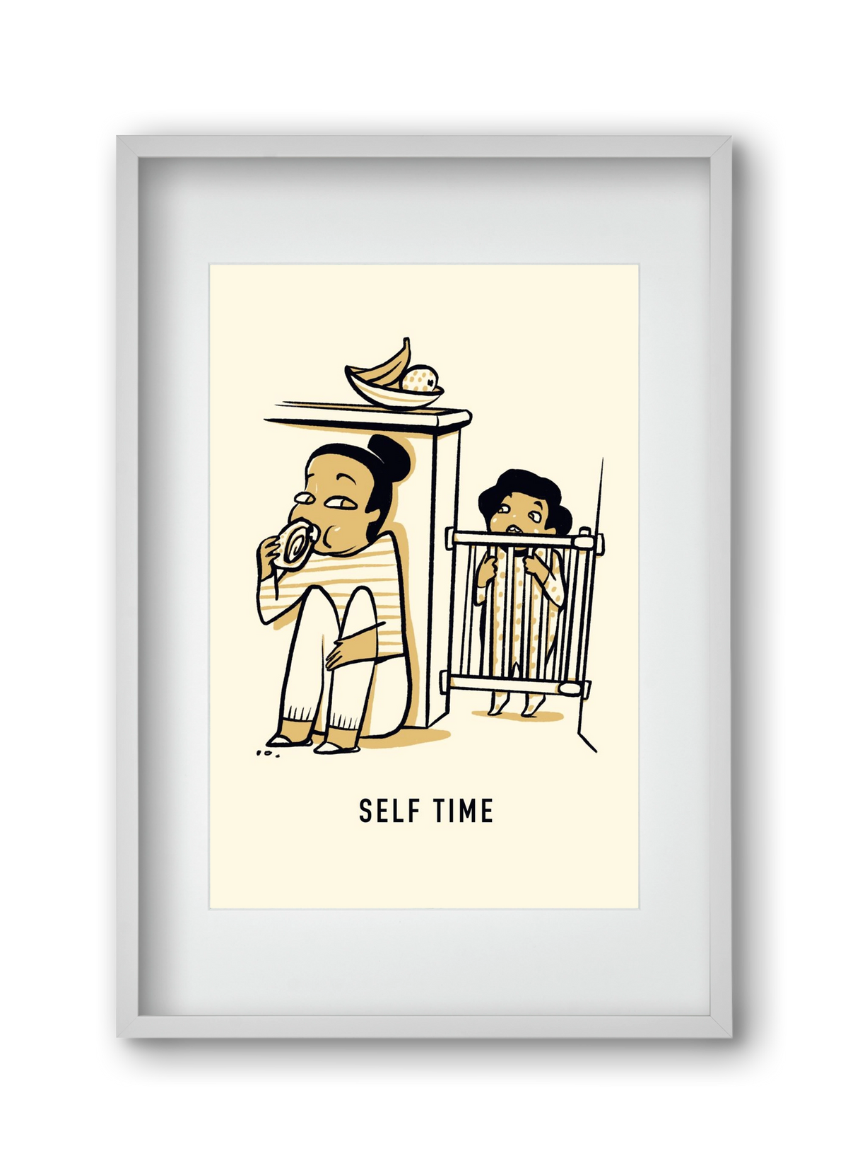 Self time, 30x45 cm (20x30 cm), Fehér keret, paszpartuval