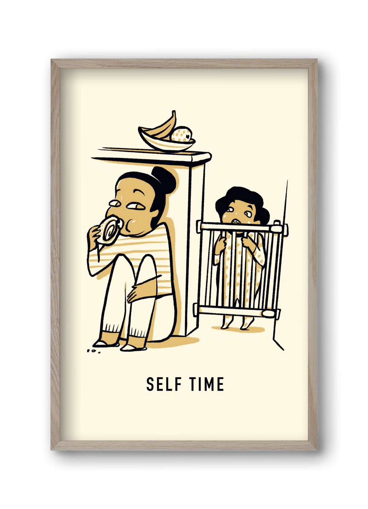 Self time, 30x45 cm (30x45 cm), Tölgy keret