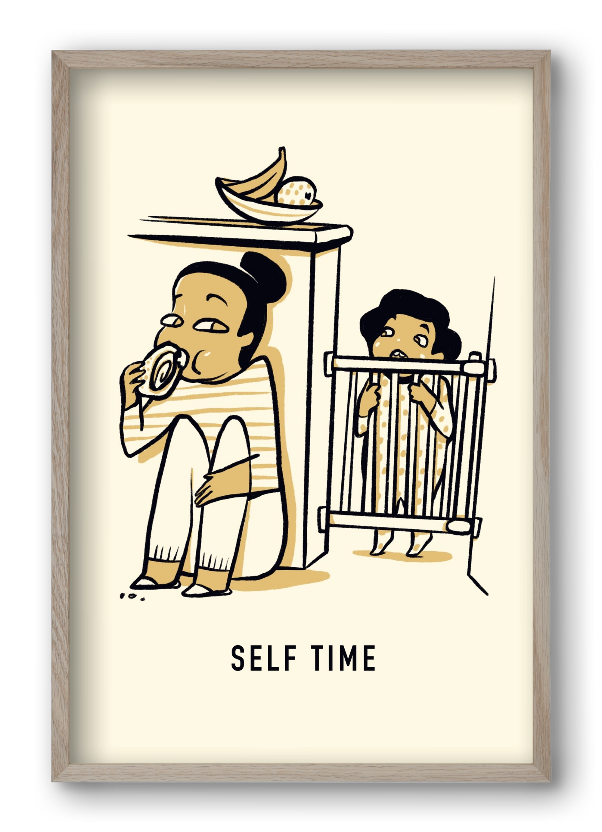 Self time, 40x60 cm (40x60 cm), Tölgy keret