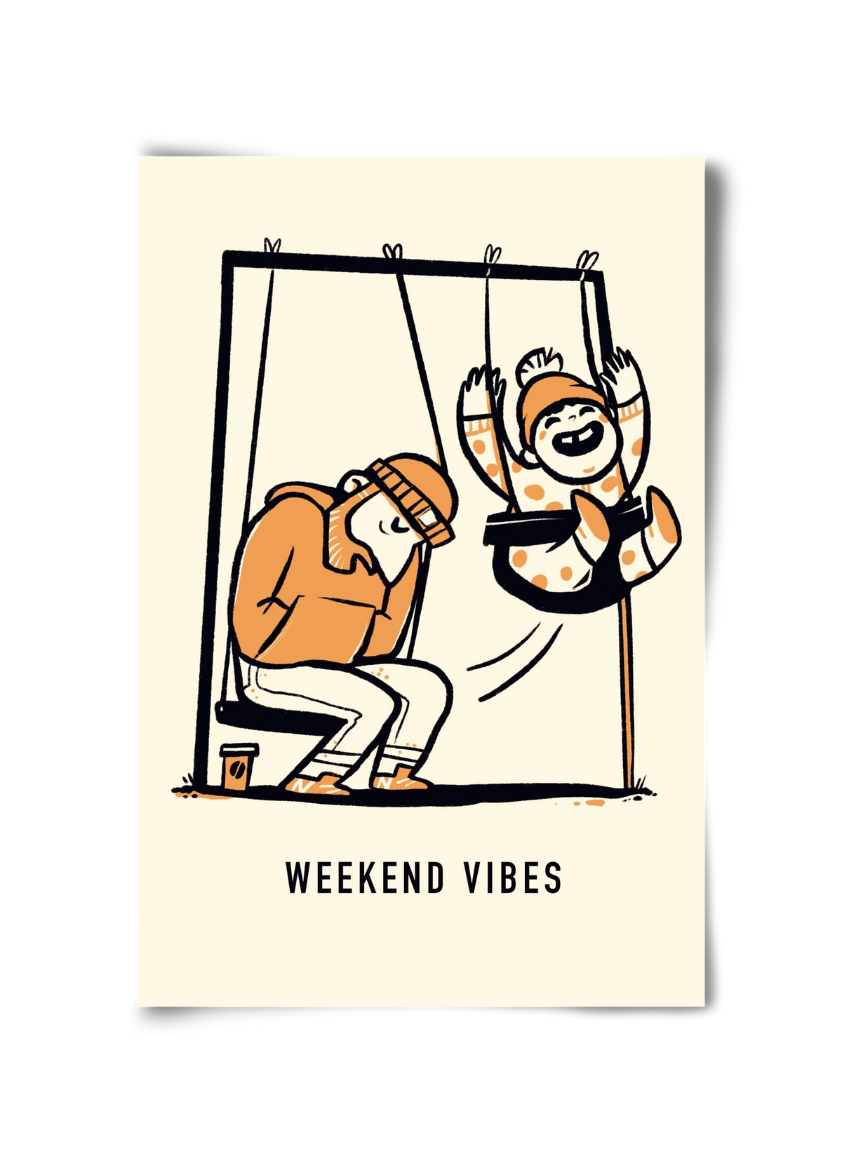 Weekend vibes, 30x45 cm, Keret nélkül