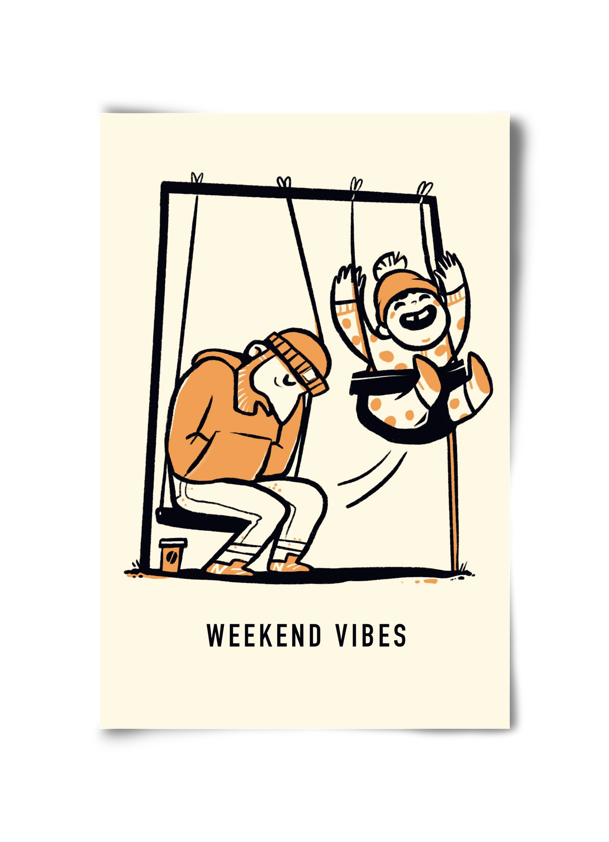 Weekend vibes, 30x45 cm, Keret nélkül