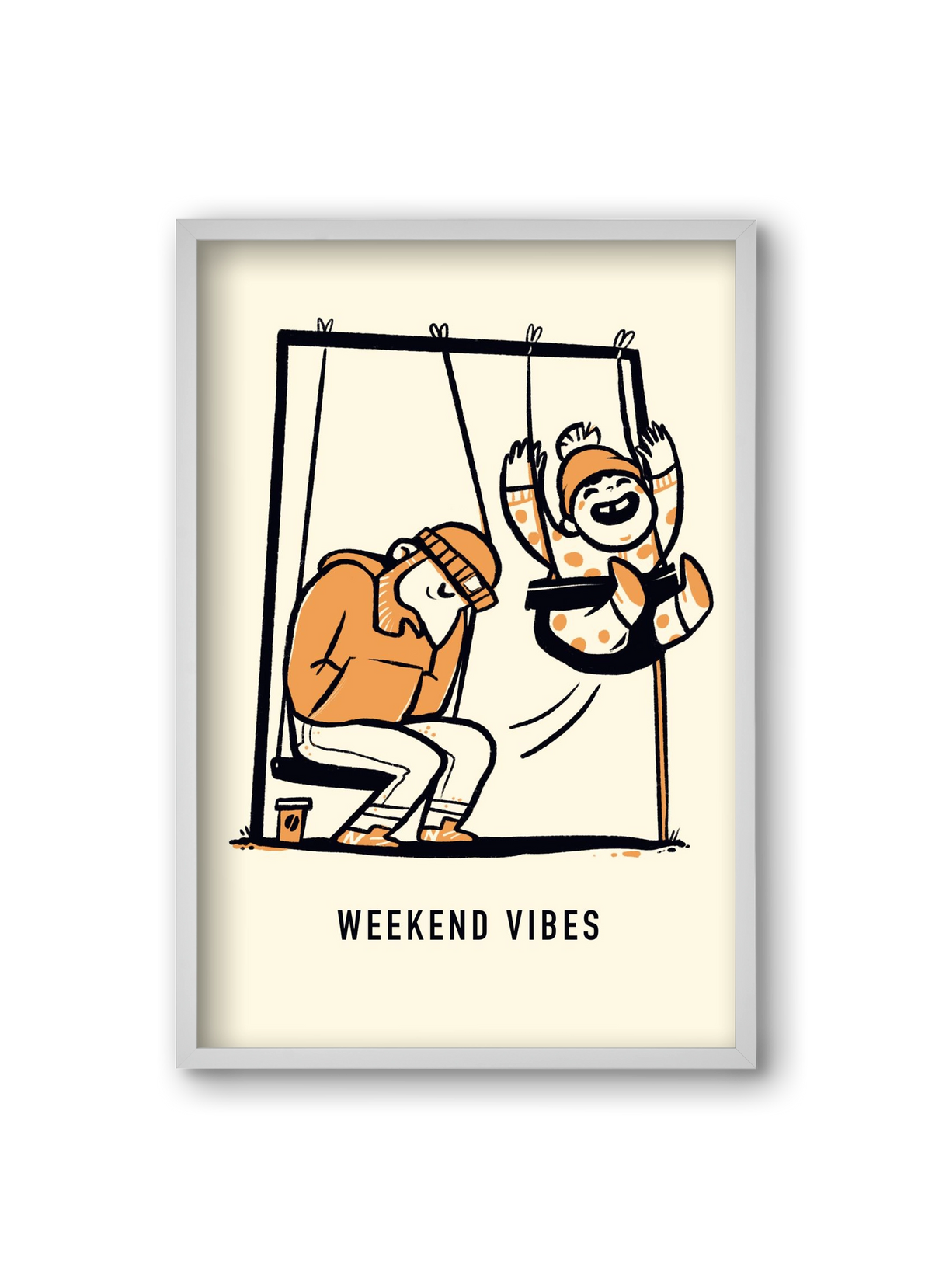 Weekend vibes, 20x30 cm (20x30 cm), Fehér keret