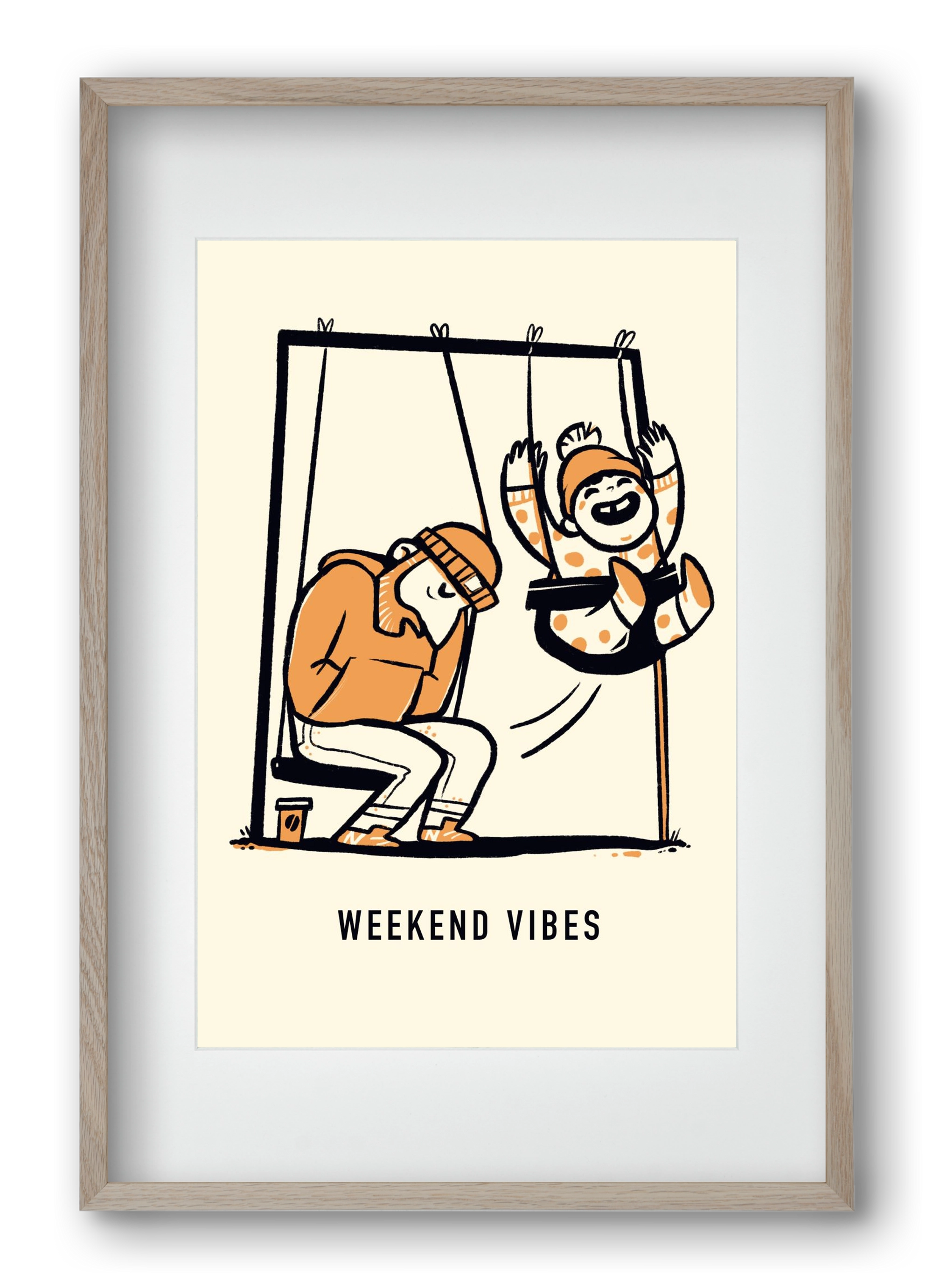 Weekend vibes, 40x60 cm (30x45 cm), Tölgy keret, paszpartuval