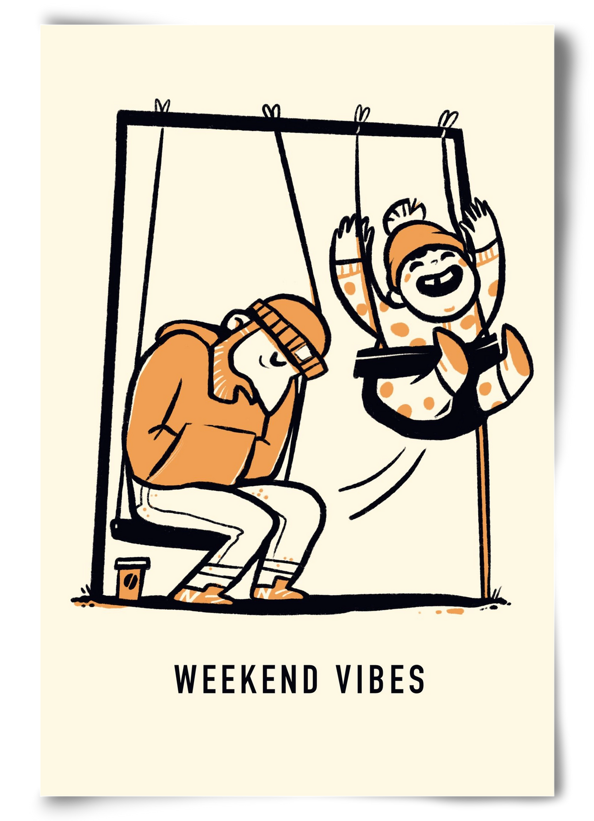 Weekend vibes, 60x90 cm, Keret nélkül