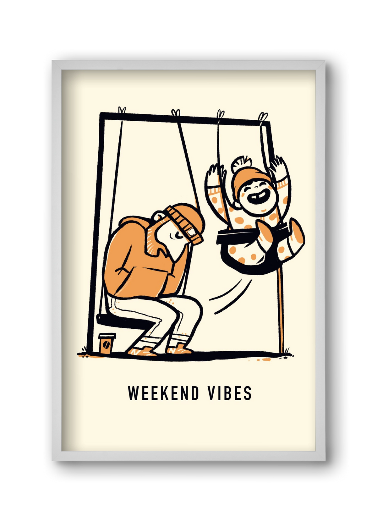 Weekend vibes, 30x45 cm (30x45 cm), Fehér keret