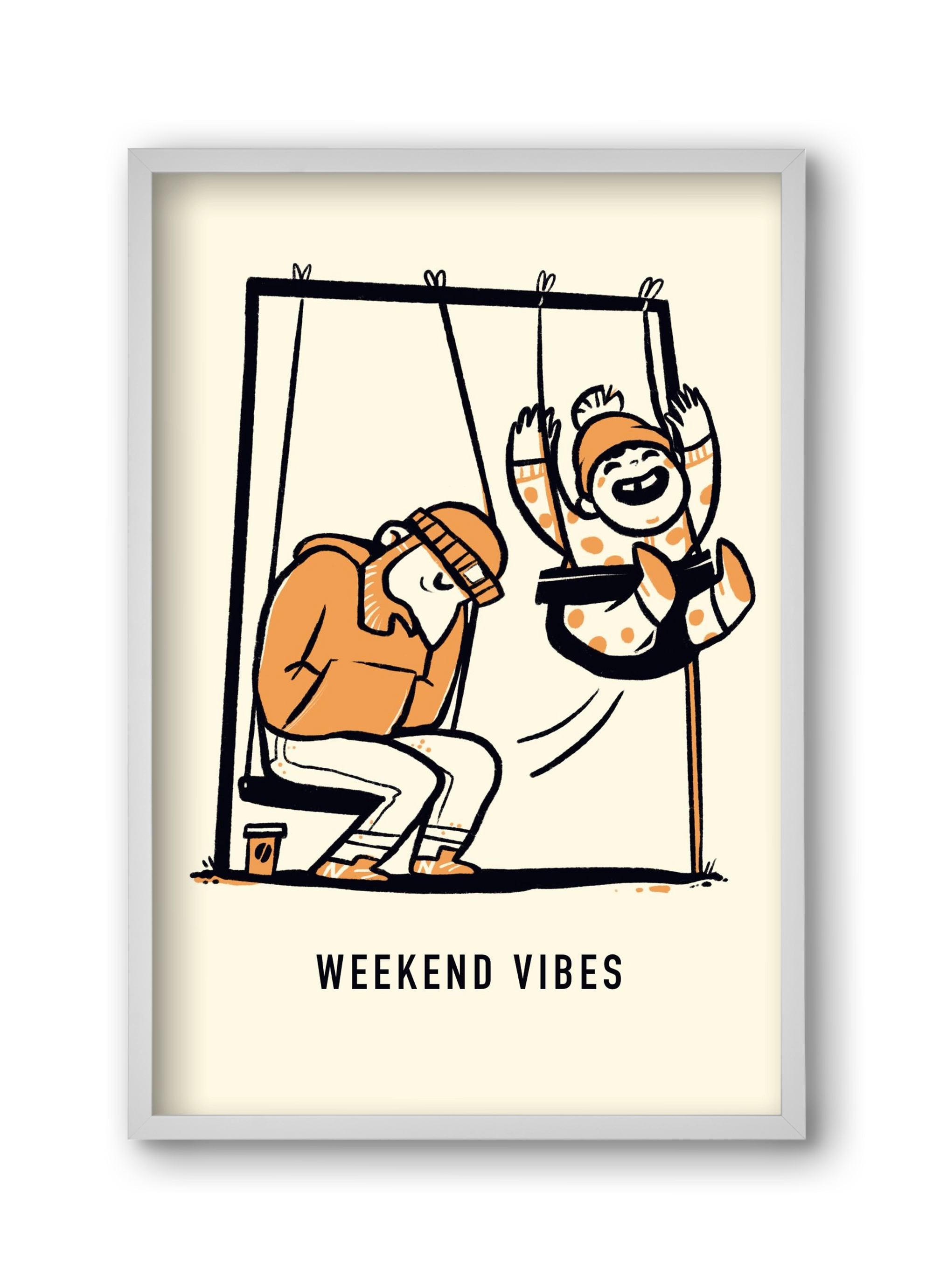 Weekend vibes, 30x45 cm (30x45 cm), Fehér keret