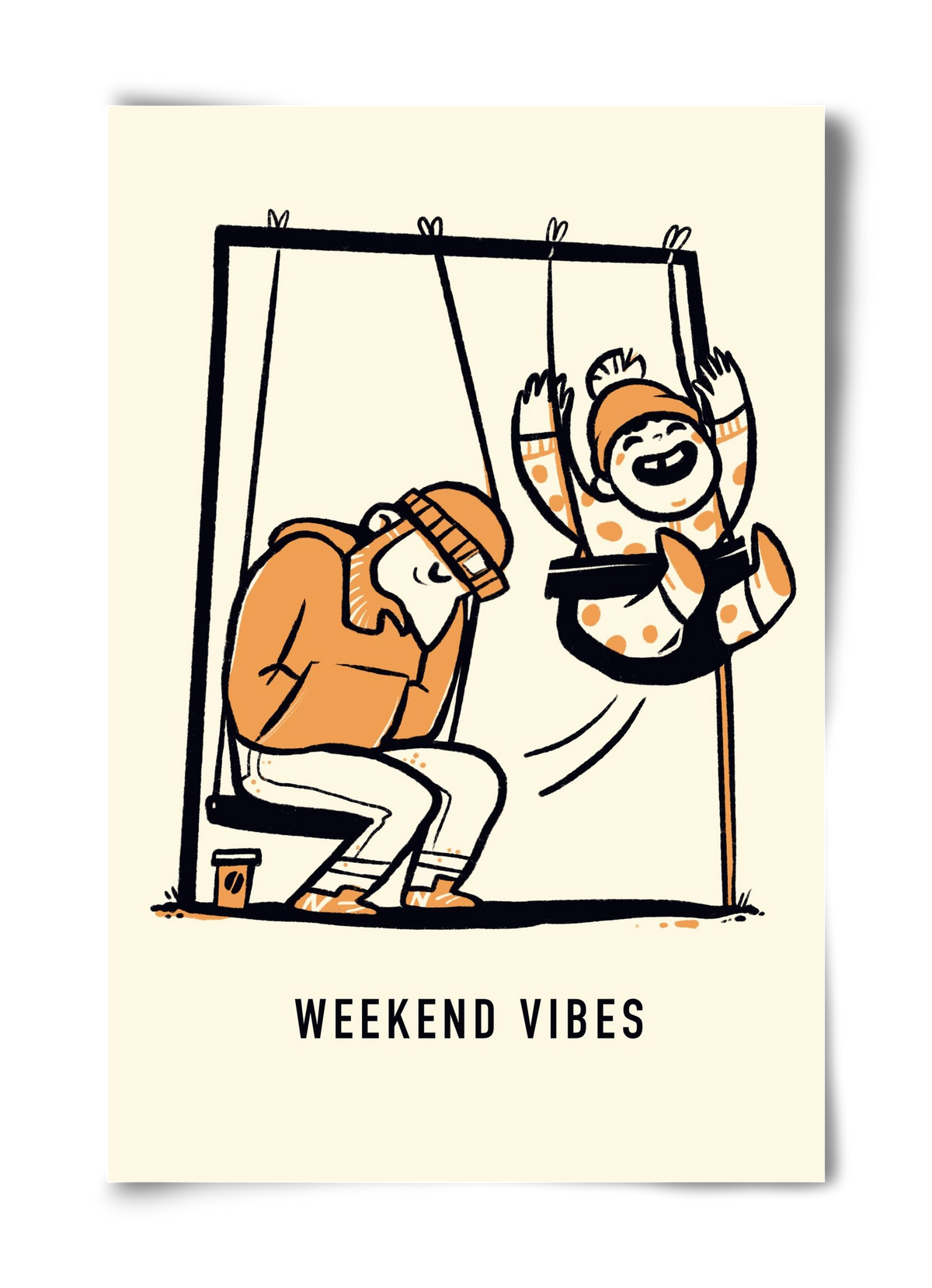 Weekend vibes, 40x60 cm, Keret nélkül