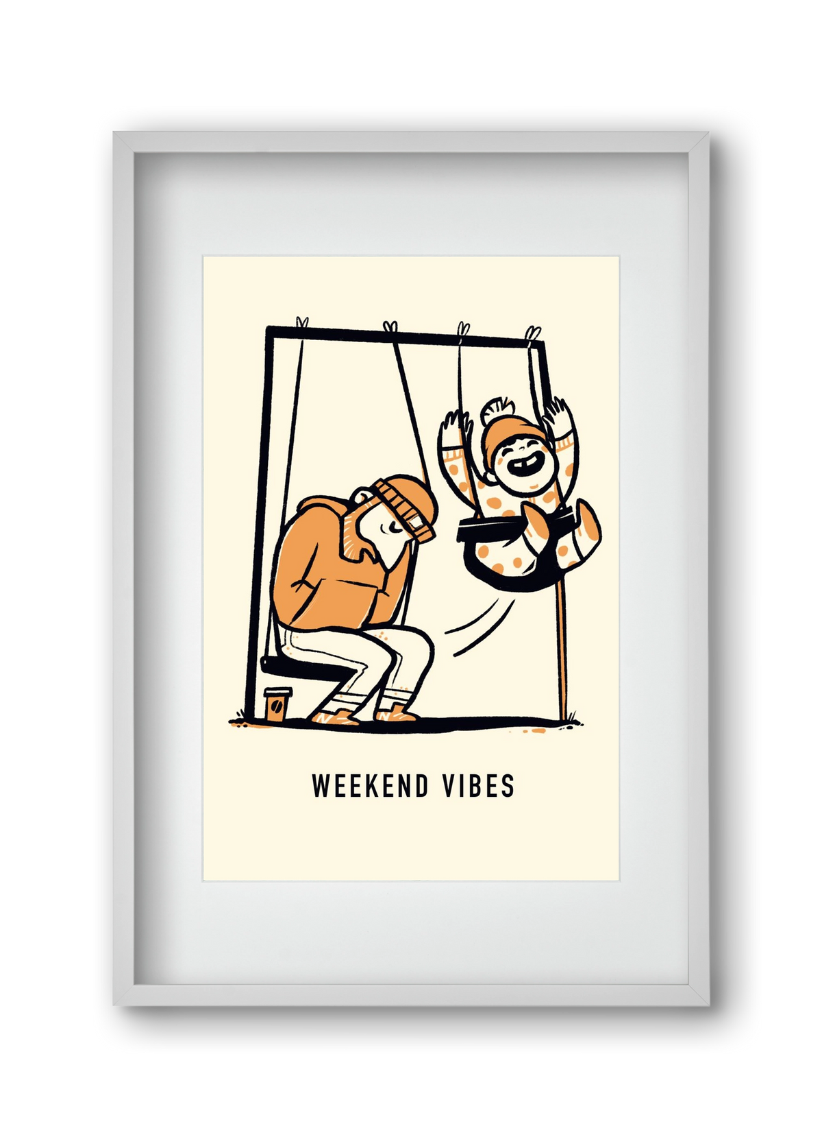 Weekend vibes, 30x45 cm (20x30 cm), Fehér keret, paszpartuval