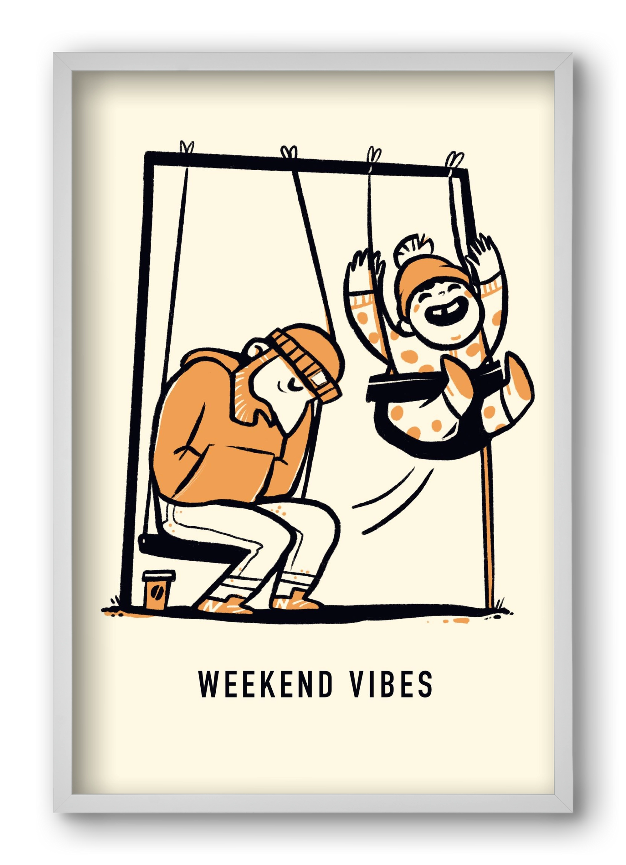 Weekend vibes, 40x60 cm (40x60 cm), Fehér keret