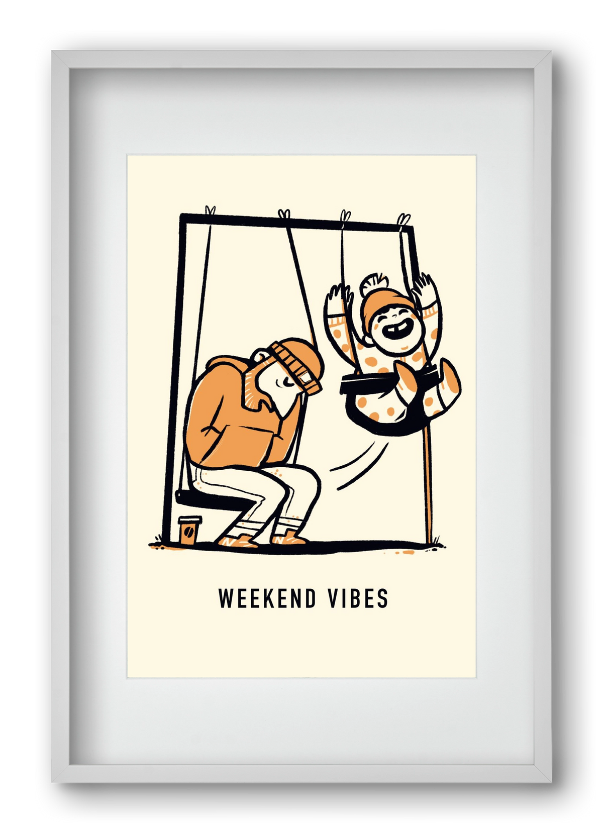 Weekend vibes, 40x60 cm (30x45 cm), Fehér keret, paszpartuval