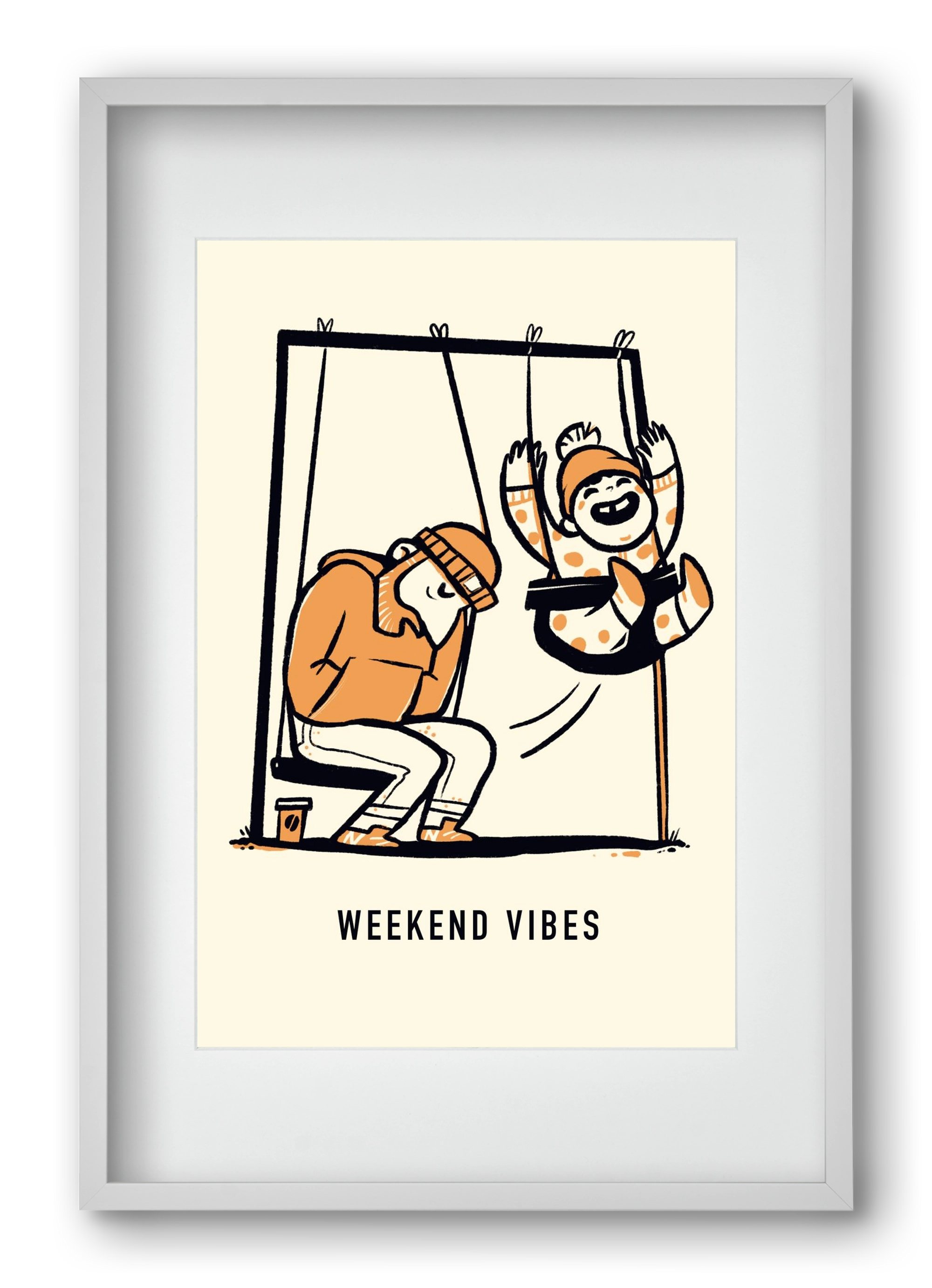 Weekend vibes, 40x60 cm (30x45 cm), Fehér keret, paszpartuval