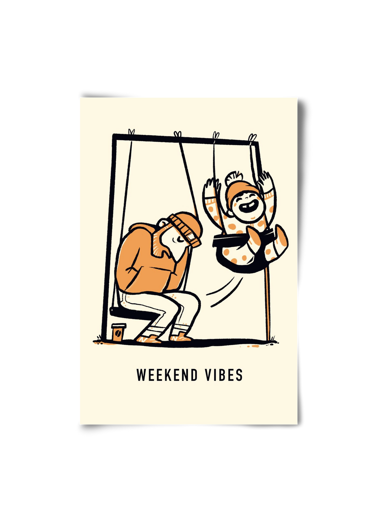 Weekend vibes, 20x30 cm, Keret nélkül