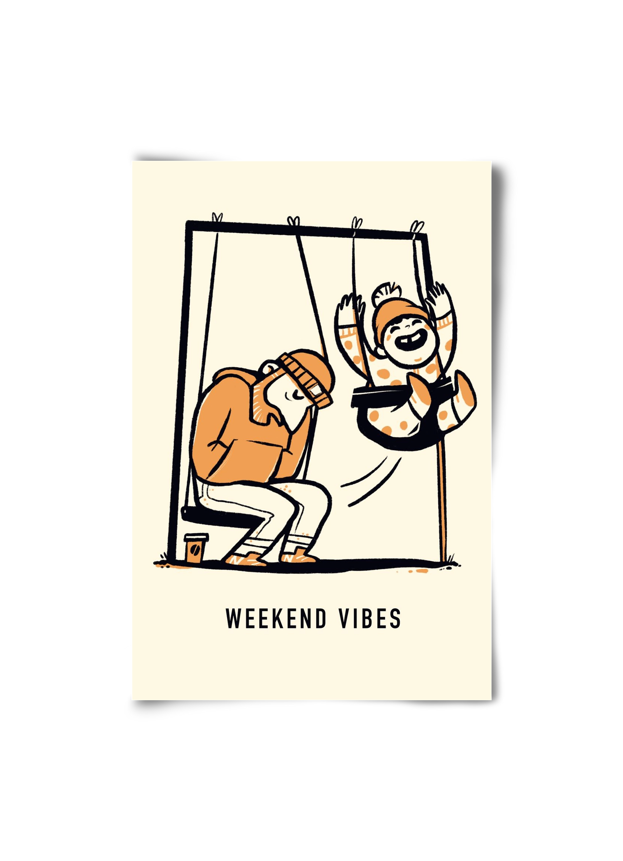 Weekend vibes, 20x30 cm, Keret nélkül