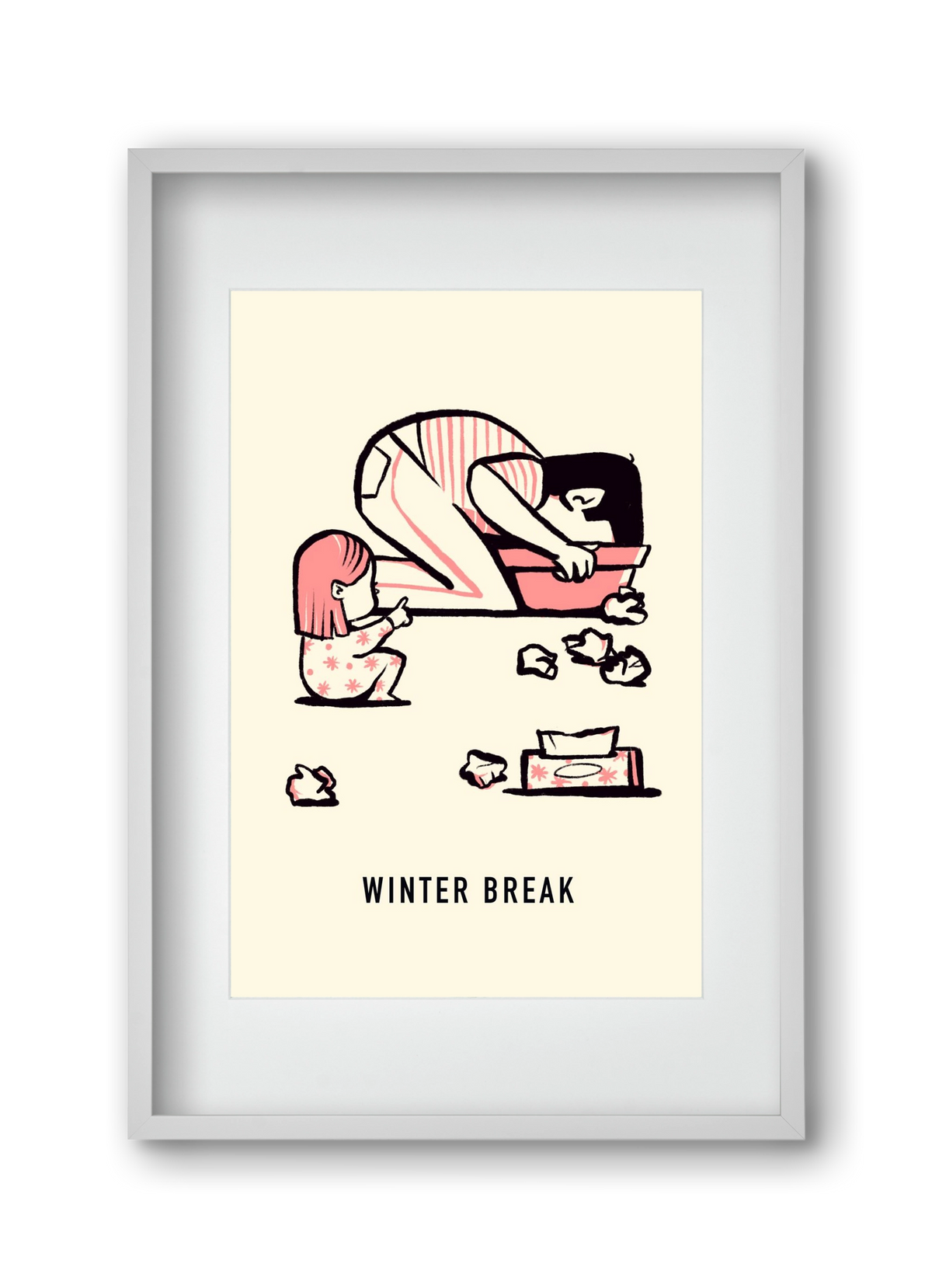 Winter break, 30x45 cm (20x30 cm), Fehér keret, paszpartuval