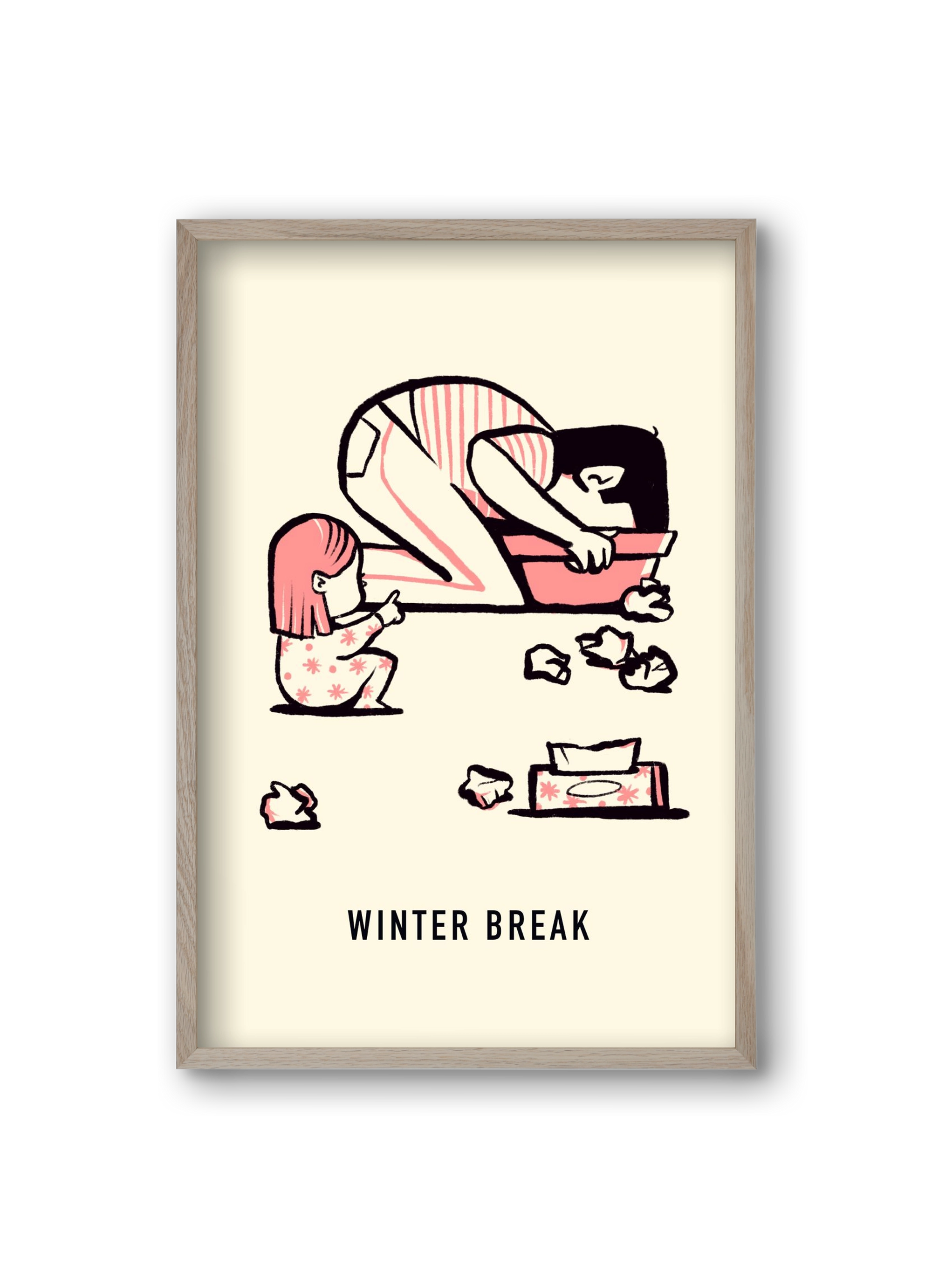 Winter break, 20x30 cm (20x30 cm), Tölgy keret