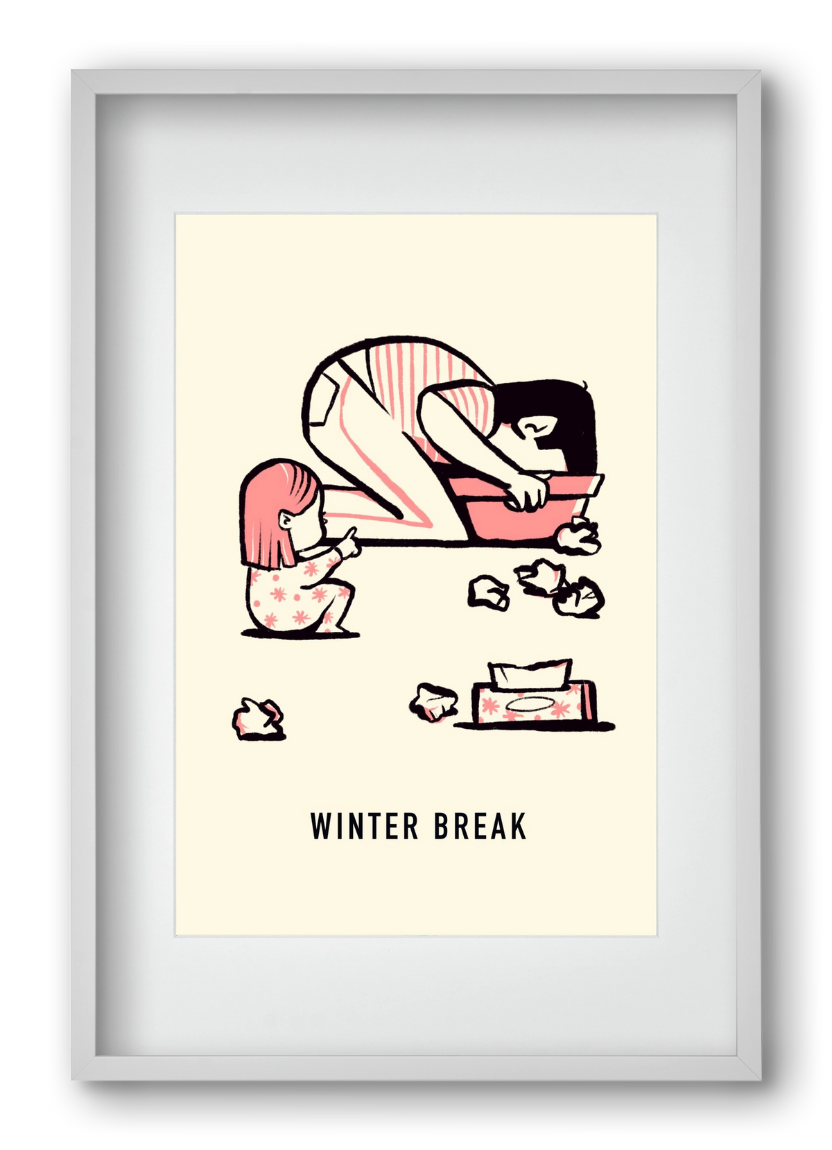 Winter break, 40x60 cm (30x45 cm), Fehér keret, paszpartuval