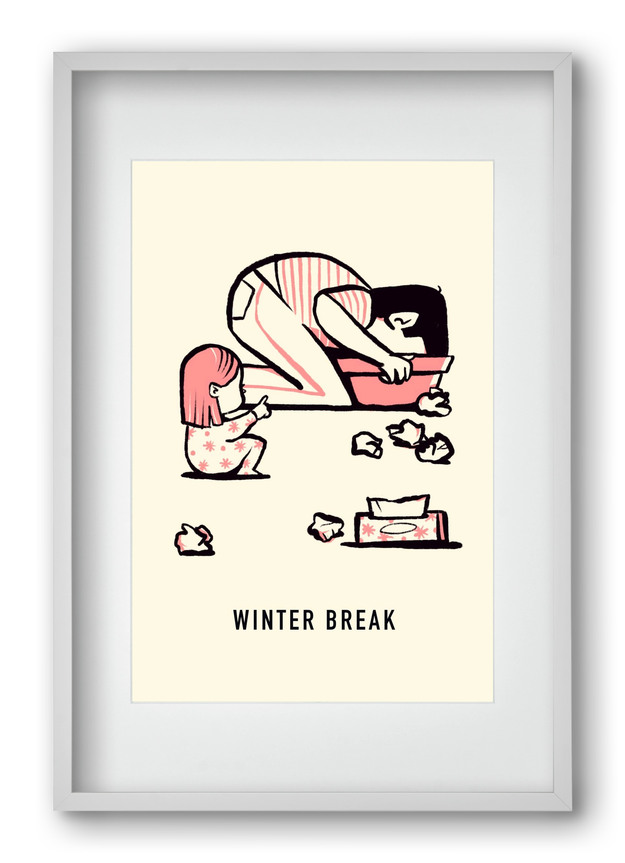 Winter break, 40x60 cm (30x45 cm), Fehér keret, paszpartuval