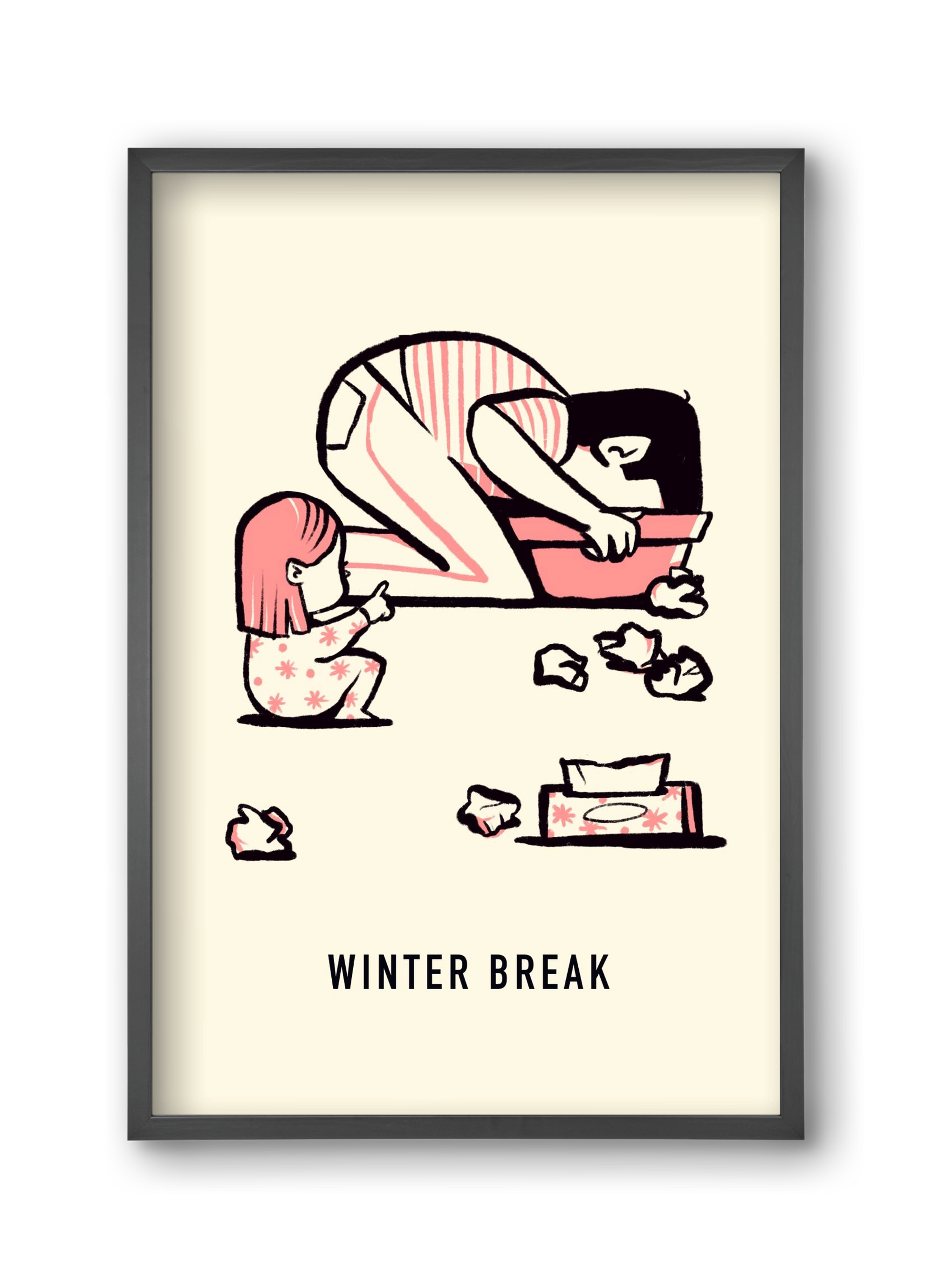 Winter break, 30x45 cm (30x45 cm), Fekete keret