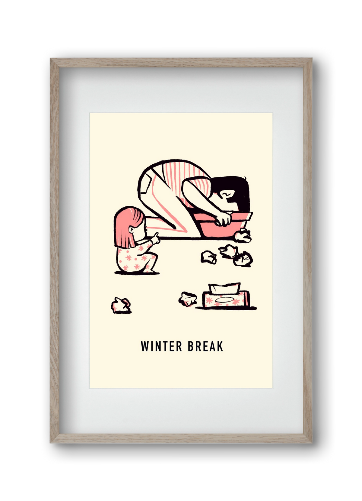 Winter break, 30x45 cm (20x30 cm), Tölgy keret, paszpartuval
