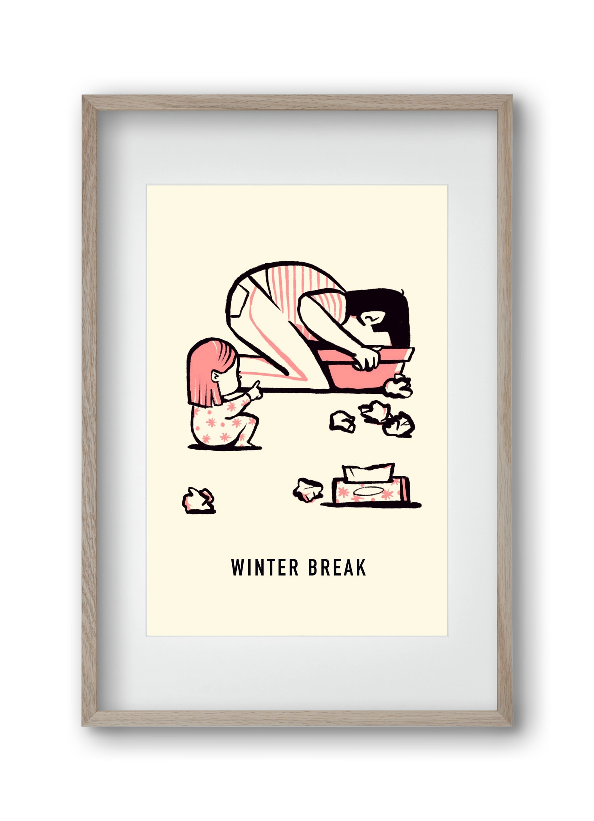 Winter break, 30x45 cm (20x30 cm), Tölgy keret, paszpartuval