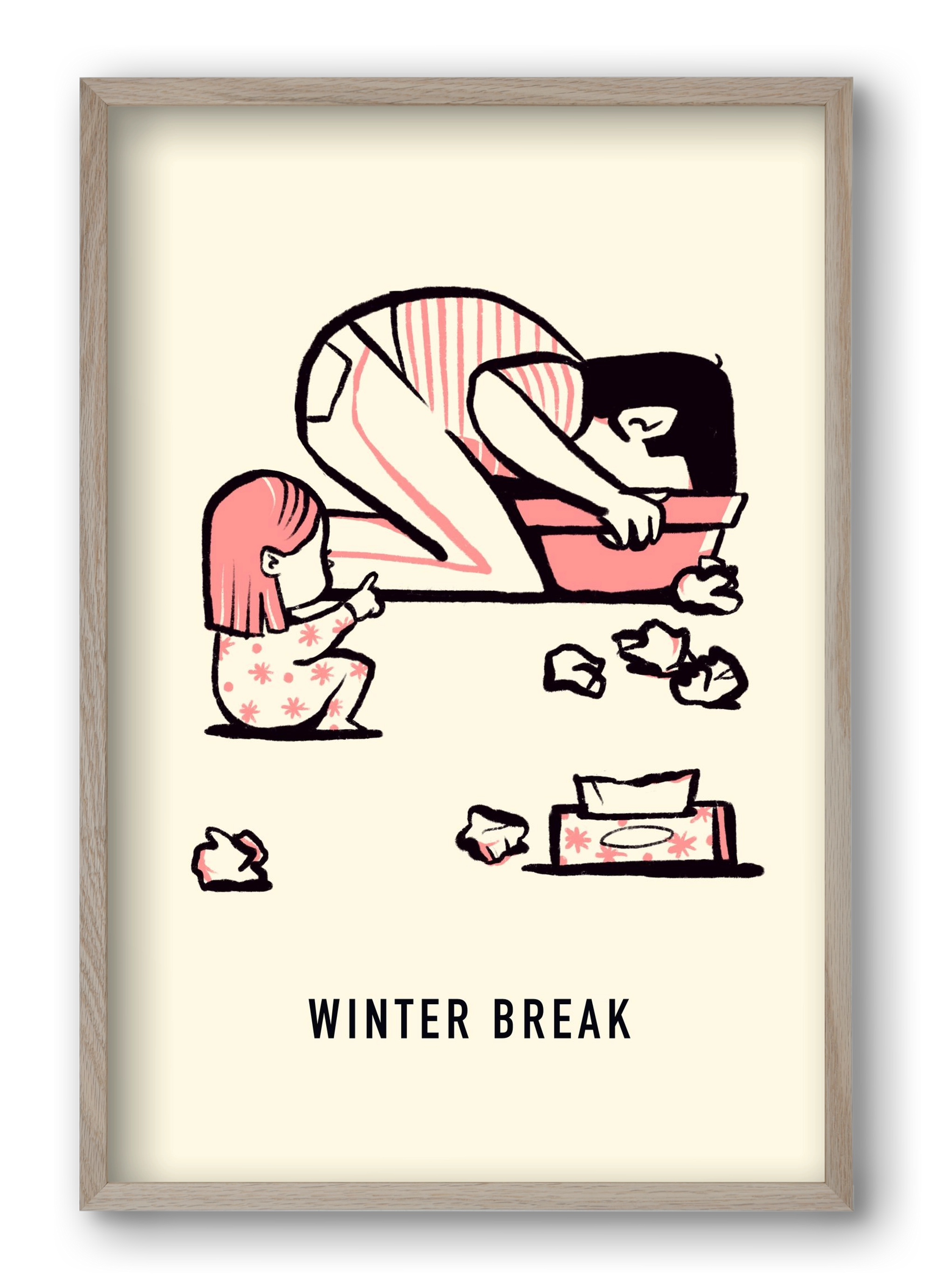 Winter break, 40x60 cm (40x60 cm), Tölgy keret