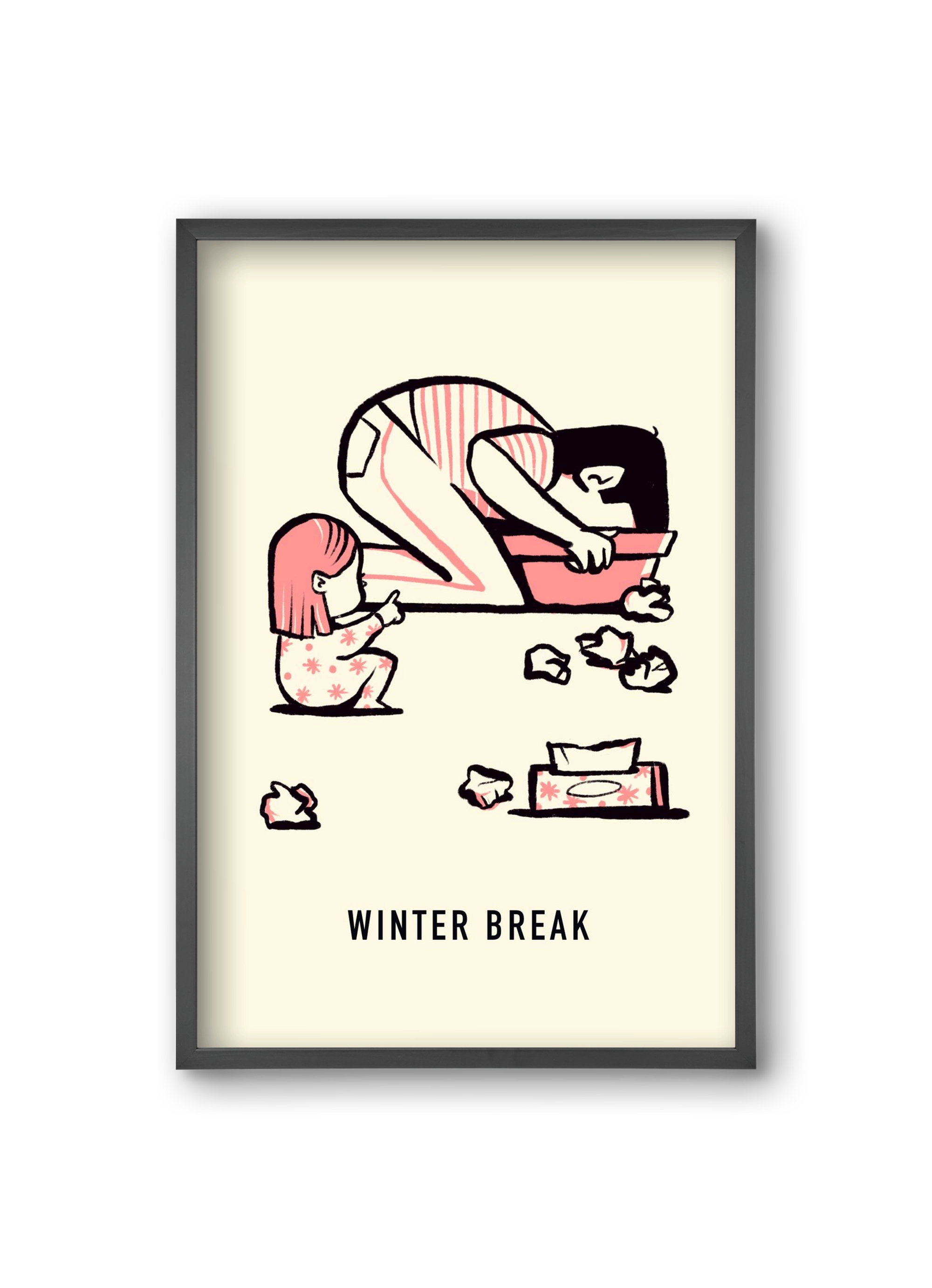 Winter break, 20x30 cm (20x30 cm), Fekete keret