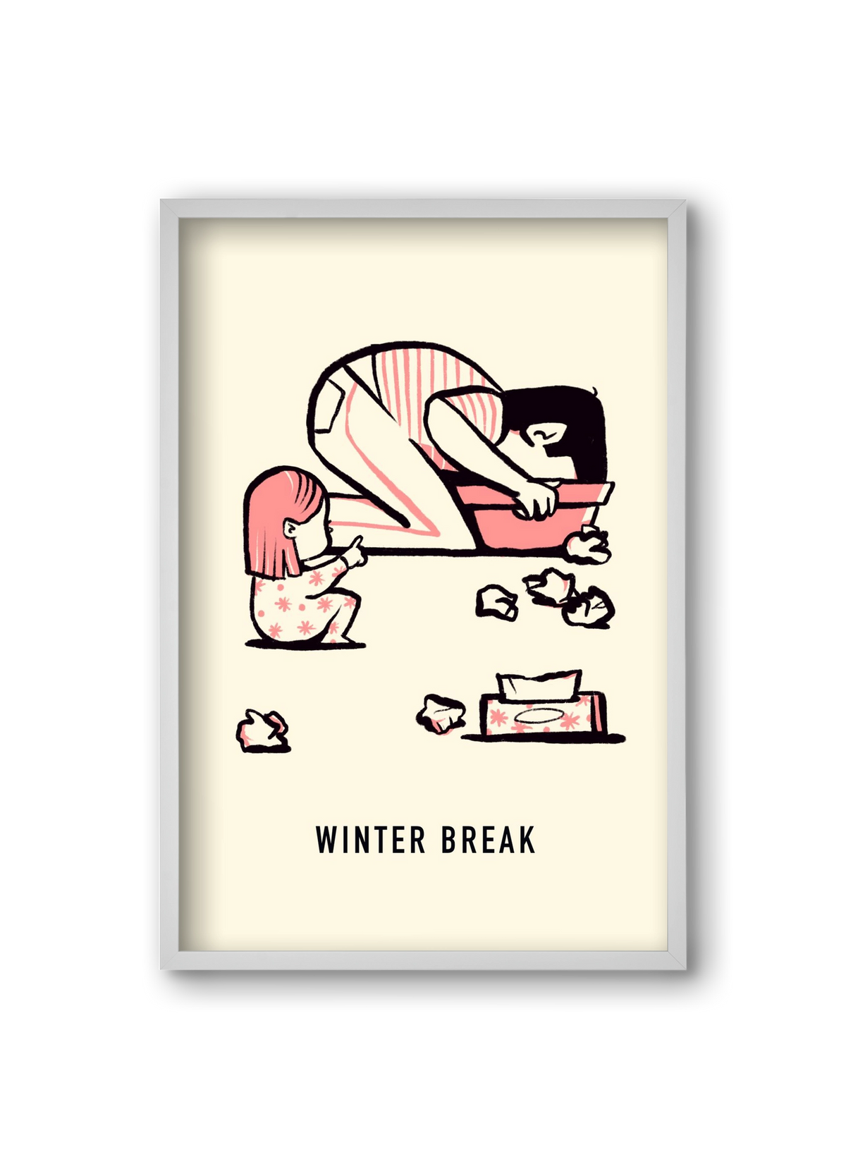 Winter break, 20x30 cm (20x30 cm), Fehér keret