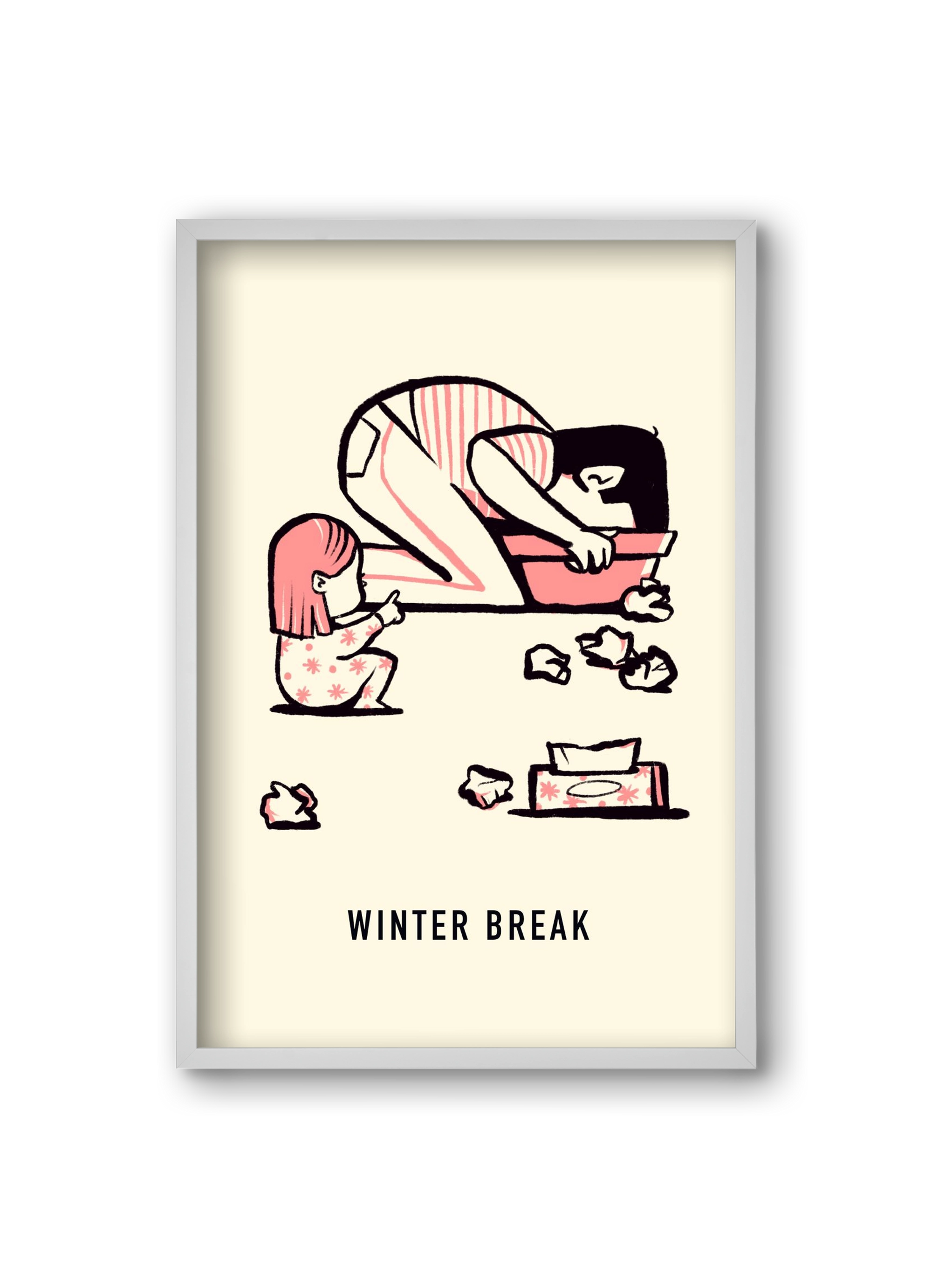 Winter break, 20x30 cm (20x30 cm), Fehér keret