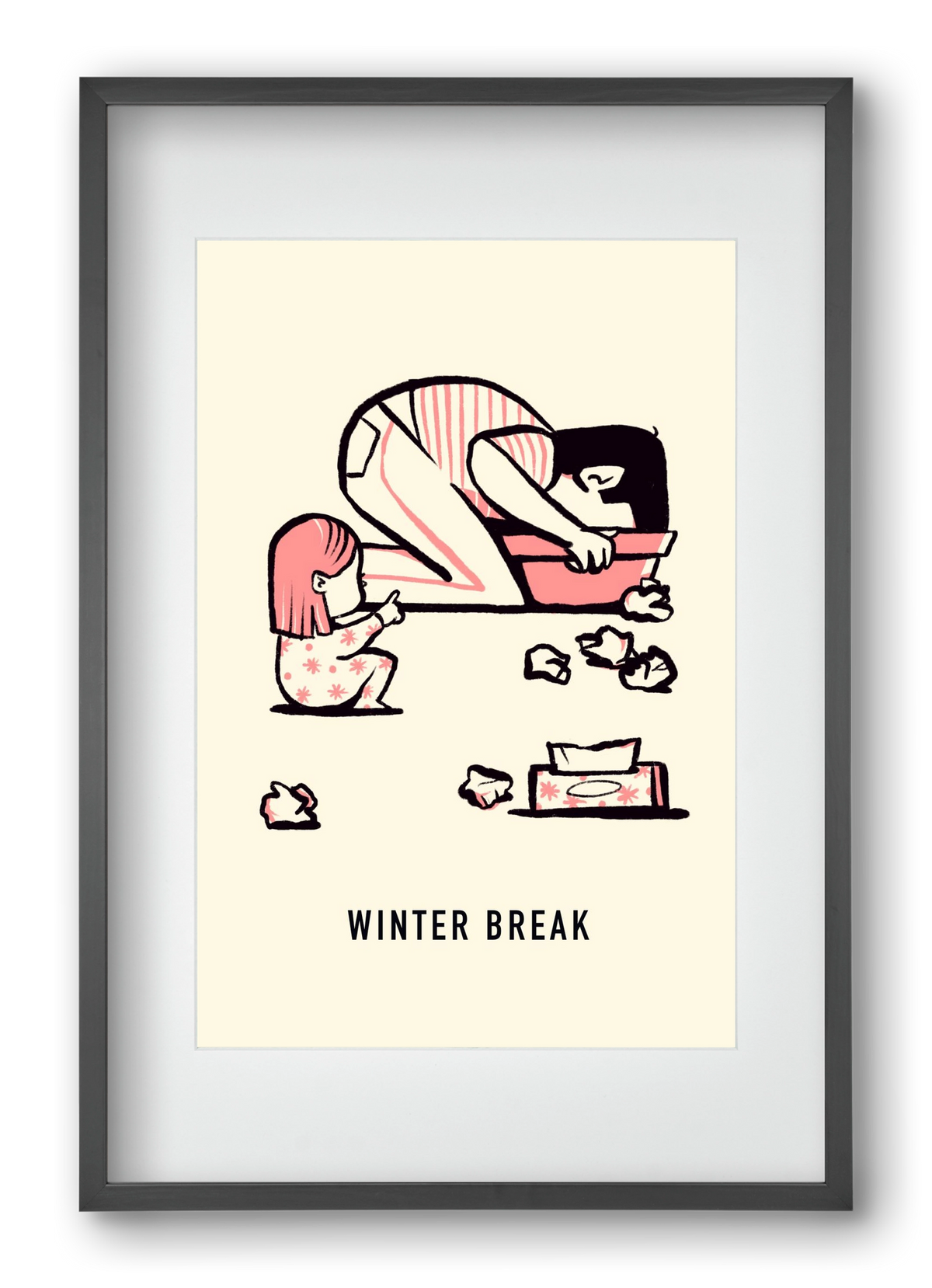 Winter break, 40x60 cm (30x45 cm), Fekete keret, paszpartuval
