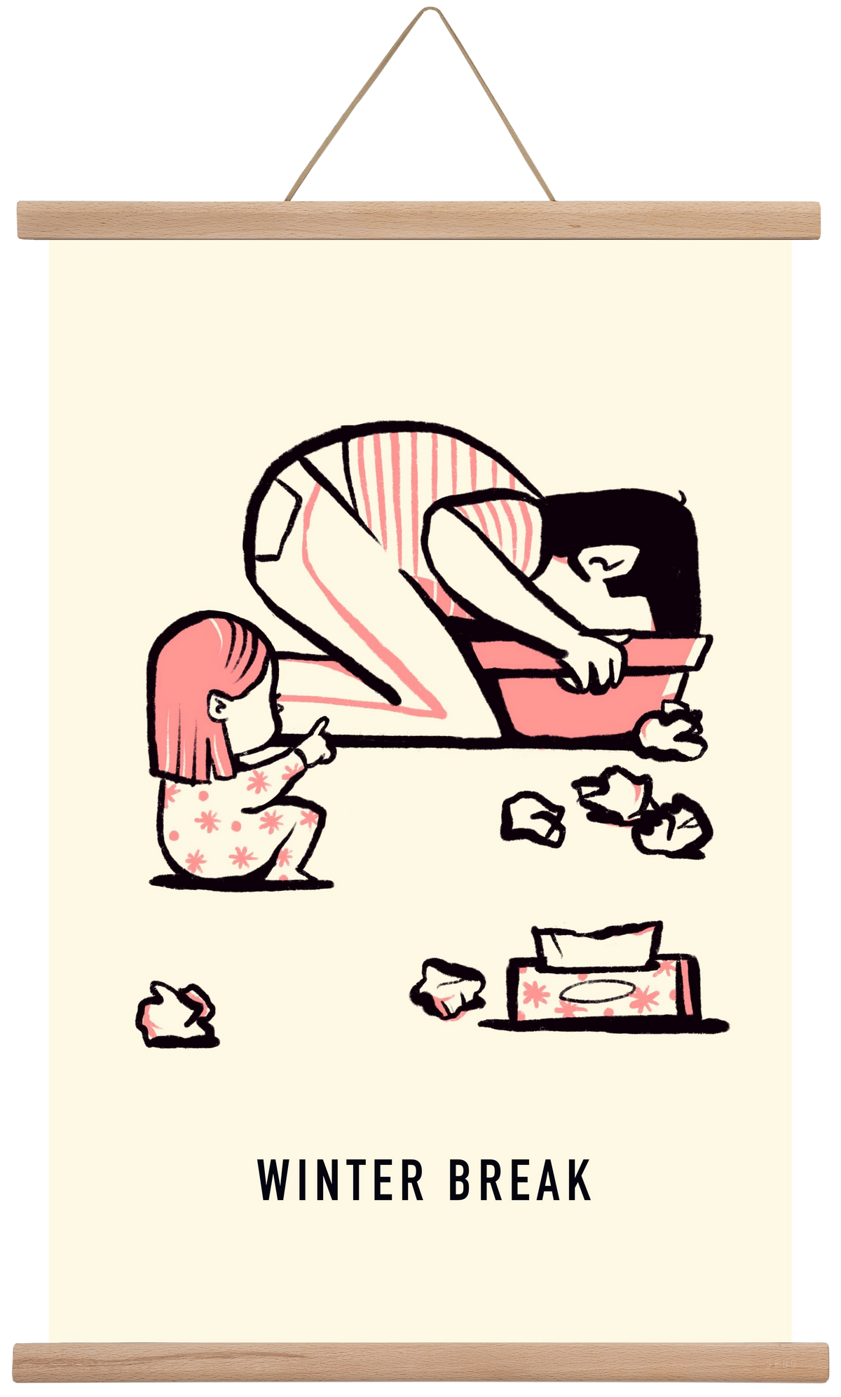 Winter break, 40x60 cm (40x60 cm), Tölgy akasztó