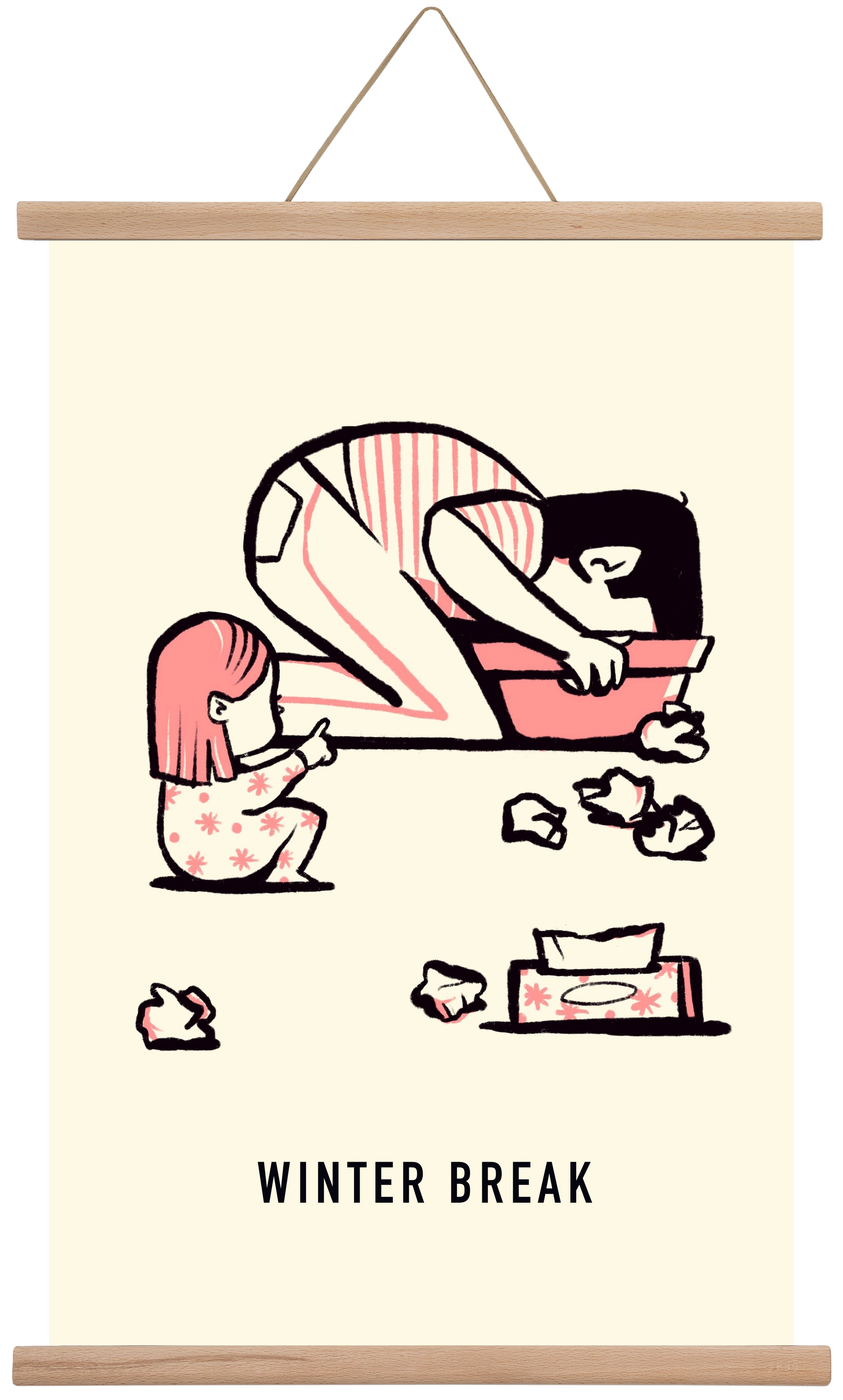 Winter break, 40x60 cm (40x60 cm), Tölgy akasztó